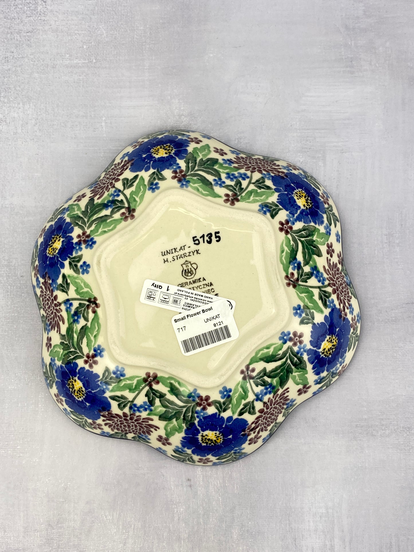 Small Unikat Flower Bowl - Shape 717 - Pattern U5135