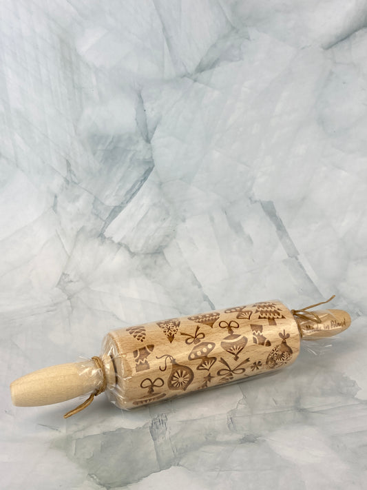 Wooden Holiday Rolling Pin - Ornaments
