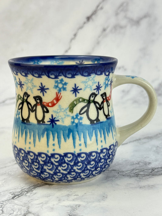 Vena Unikat 8oz Holiday Mug - Shape V053 - Penguins and Ice