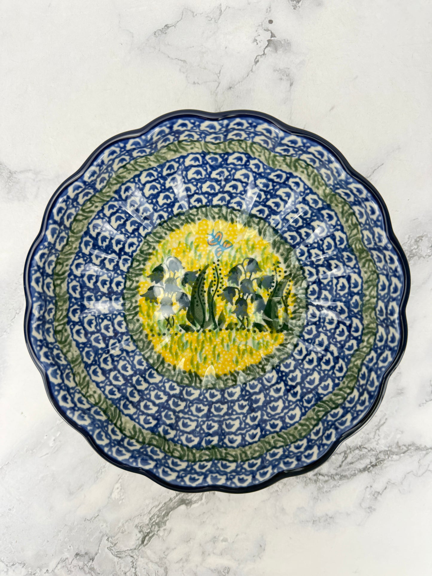 Unikat Ruffled Bowl - Shape 448 - Pattern U1483