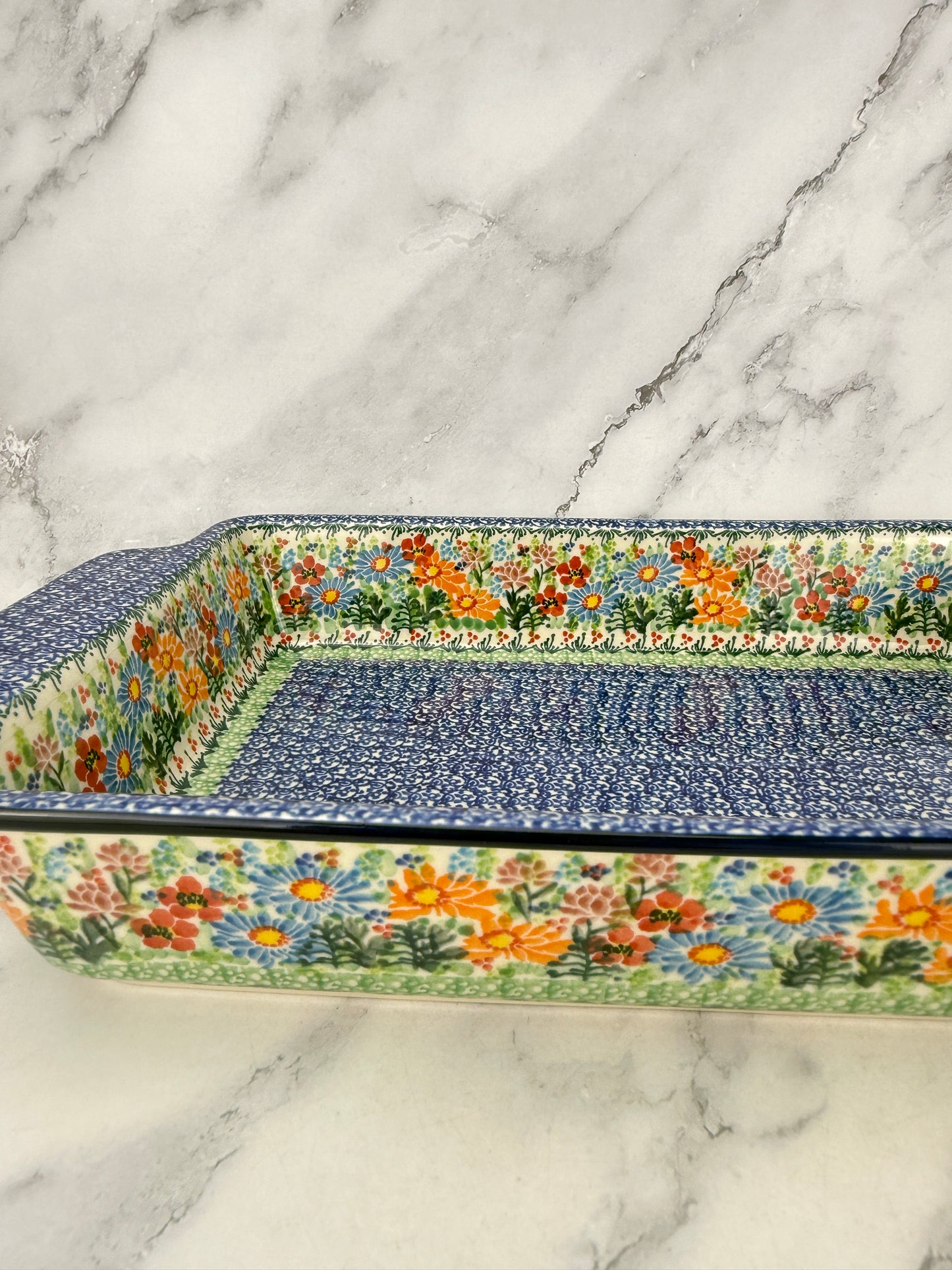Large Unikat Rectangular Baker with Handles - Shape A56 - Pattern U5237