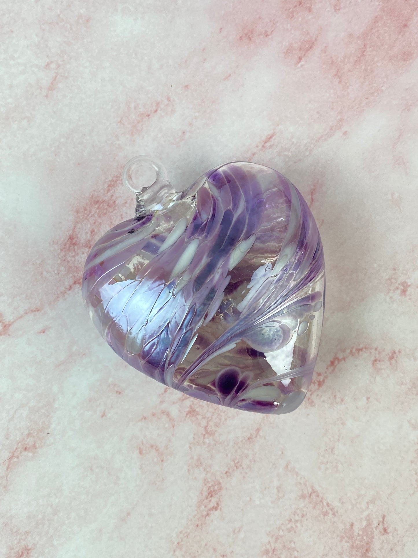 Borowski Glass Heart - Light Purple