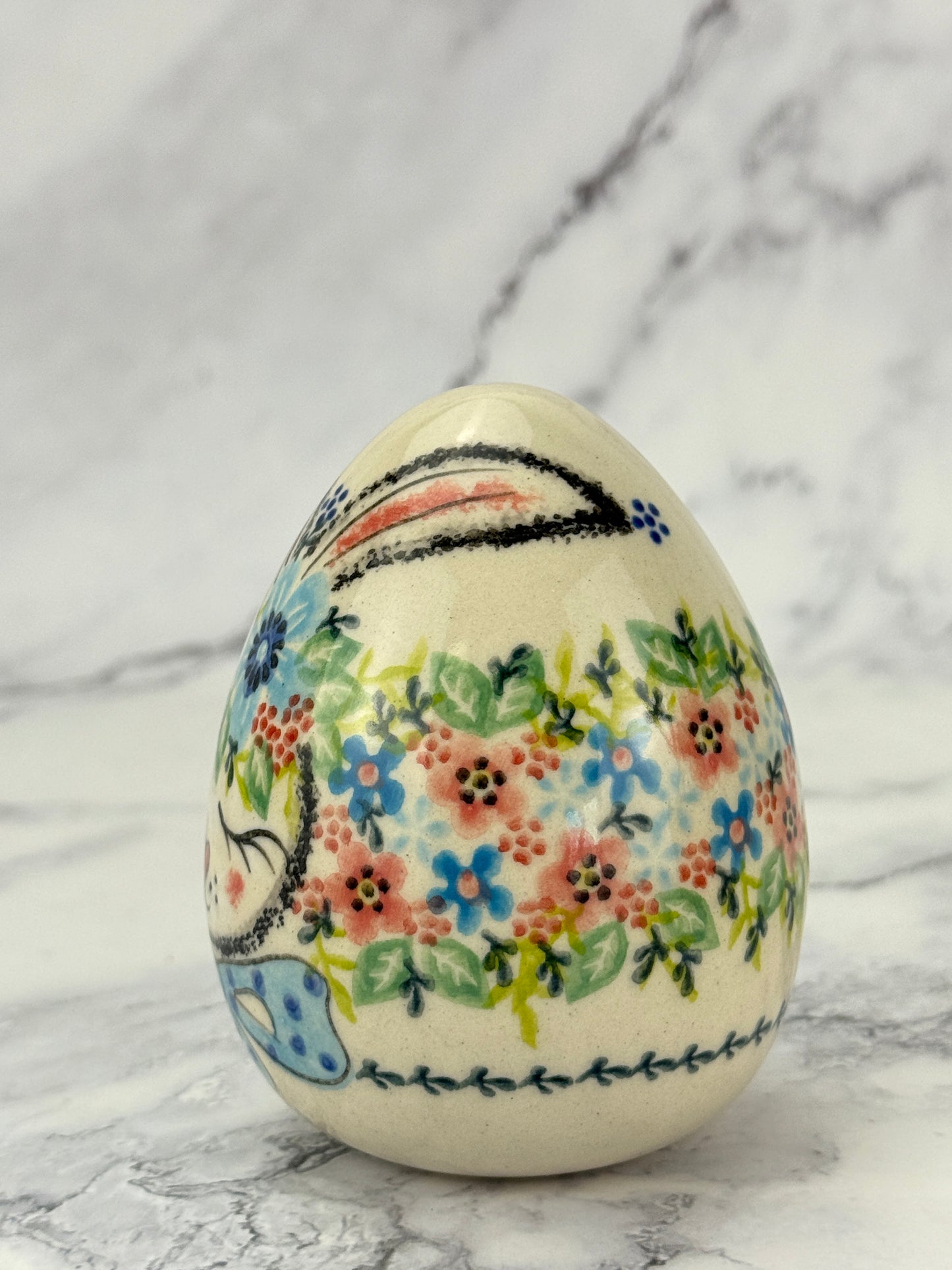 XL Vena Egg - Shape V235 - Blue Bow Tie Bunny