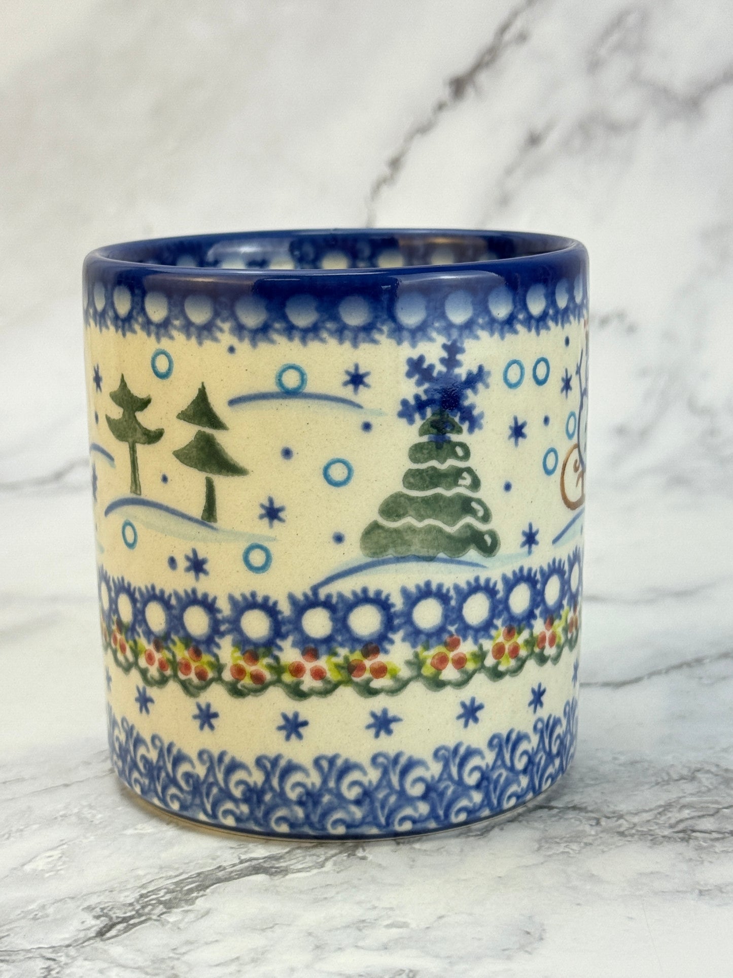 Vena Unikat 12oz Holiday Mug - Shape V055 - Happy Snowman