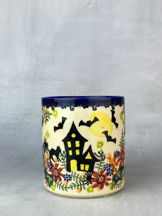 Vena Unikat 12oz Mug - Shape V055 - Haunted House and Flowers