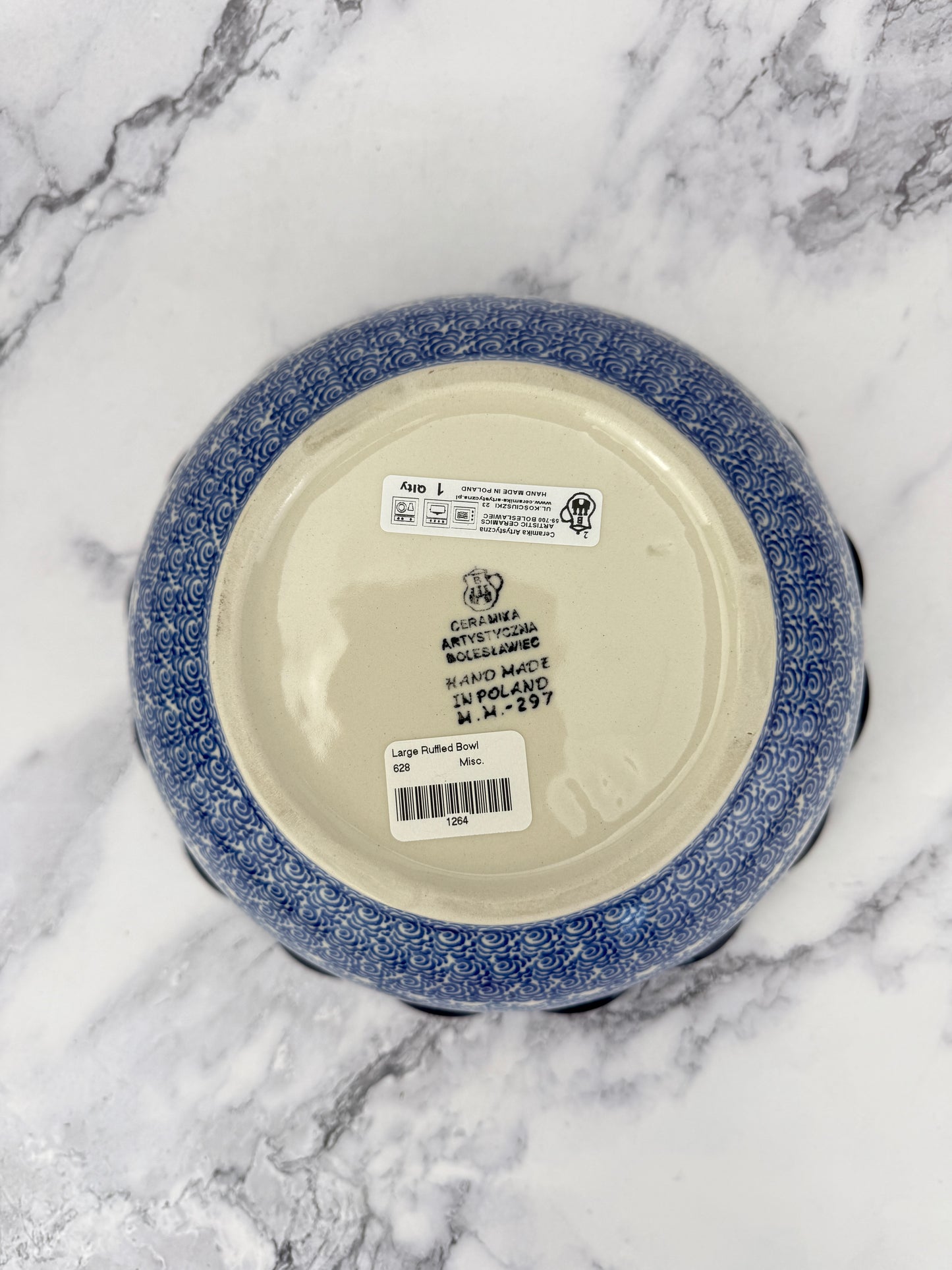 Large Ruffled Bowl - Shape 628 - Pattern 3220