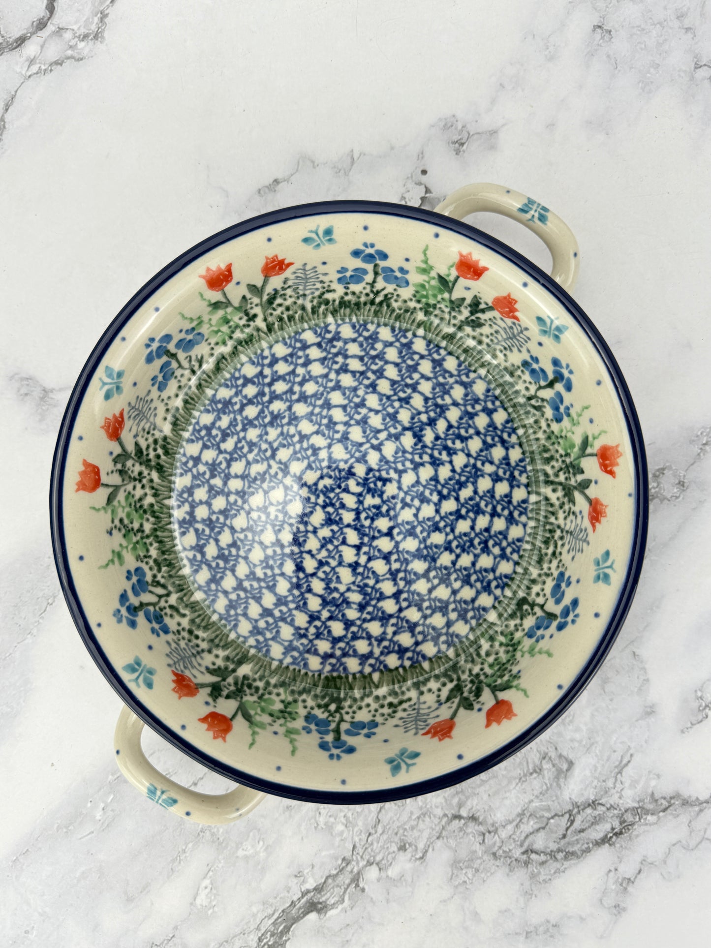 Small Round Baker with Handles - Shape C40 - Pattern 2903