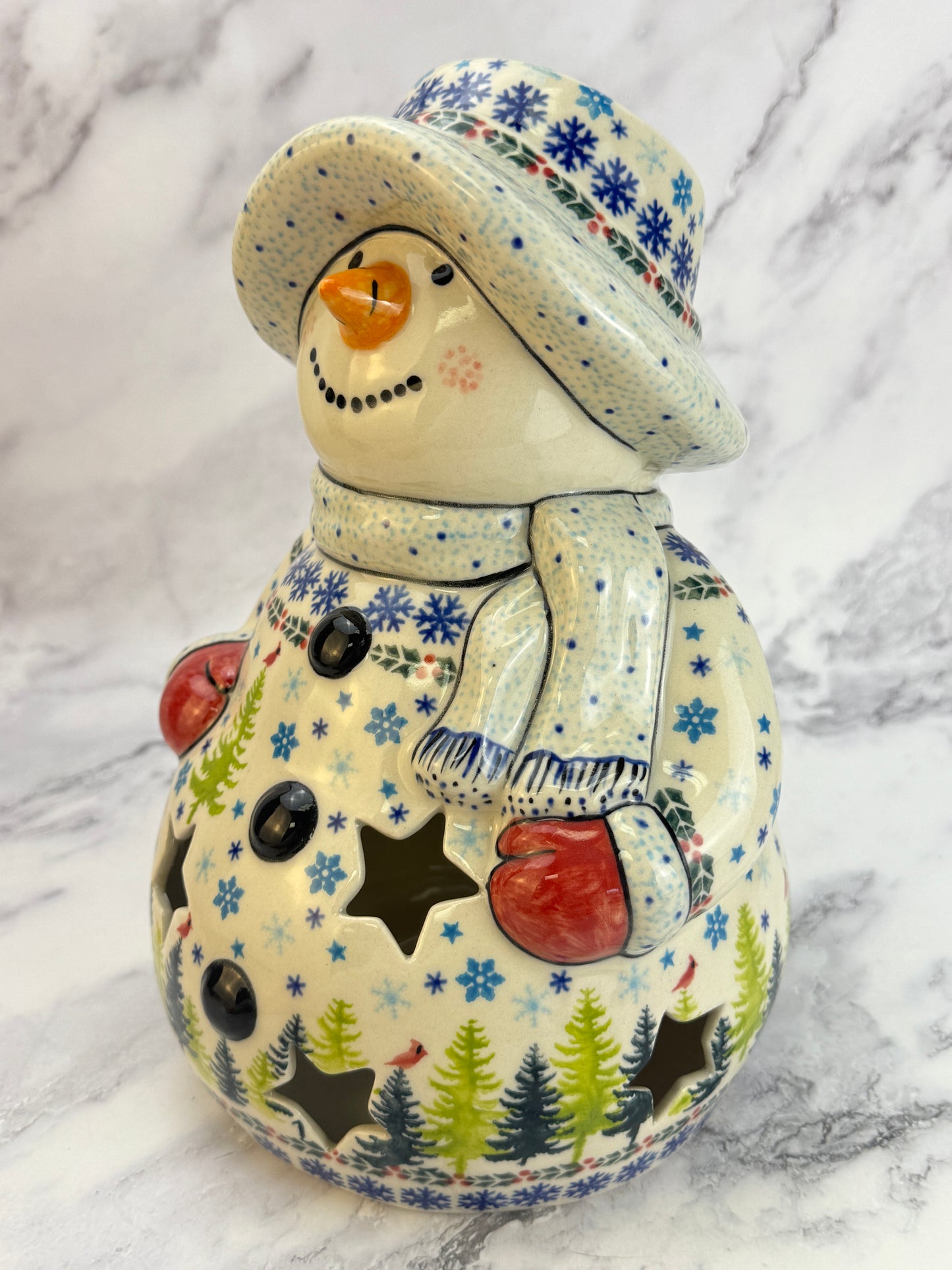 Shape V643 - Vena XL Snowman Votive - Winter Forest