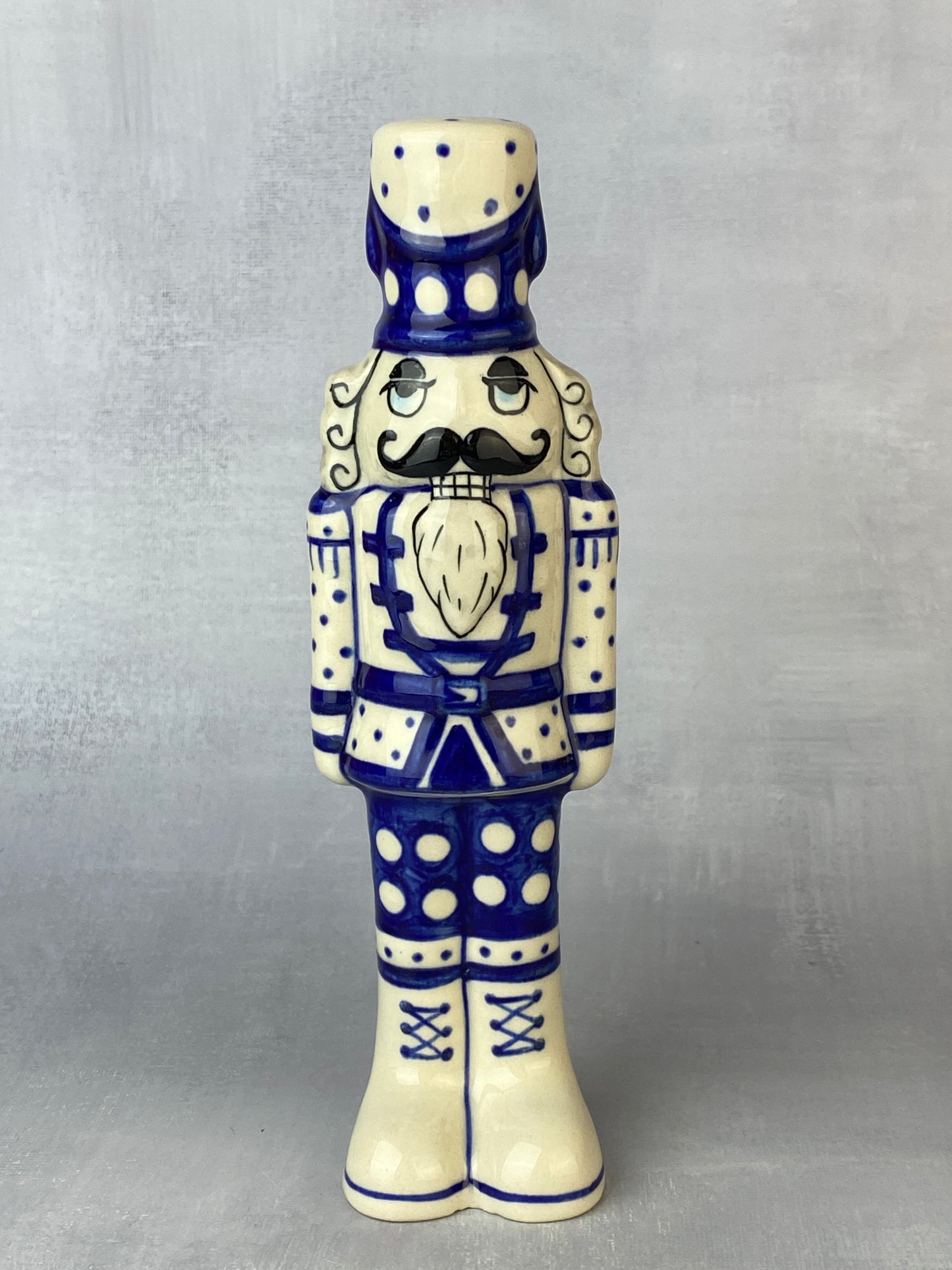 Vena Medium Nutcracker Figurine - Shape V654 - Polish Pottery Blues