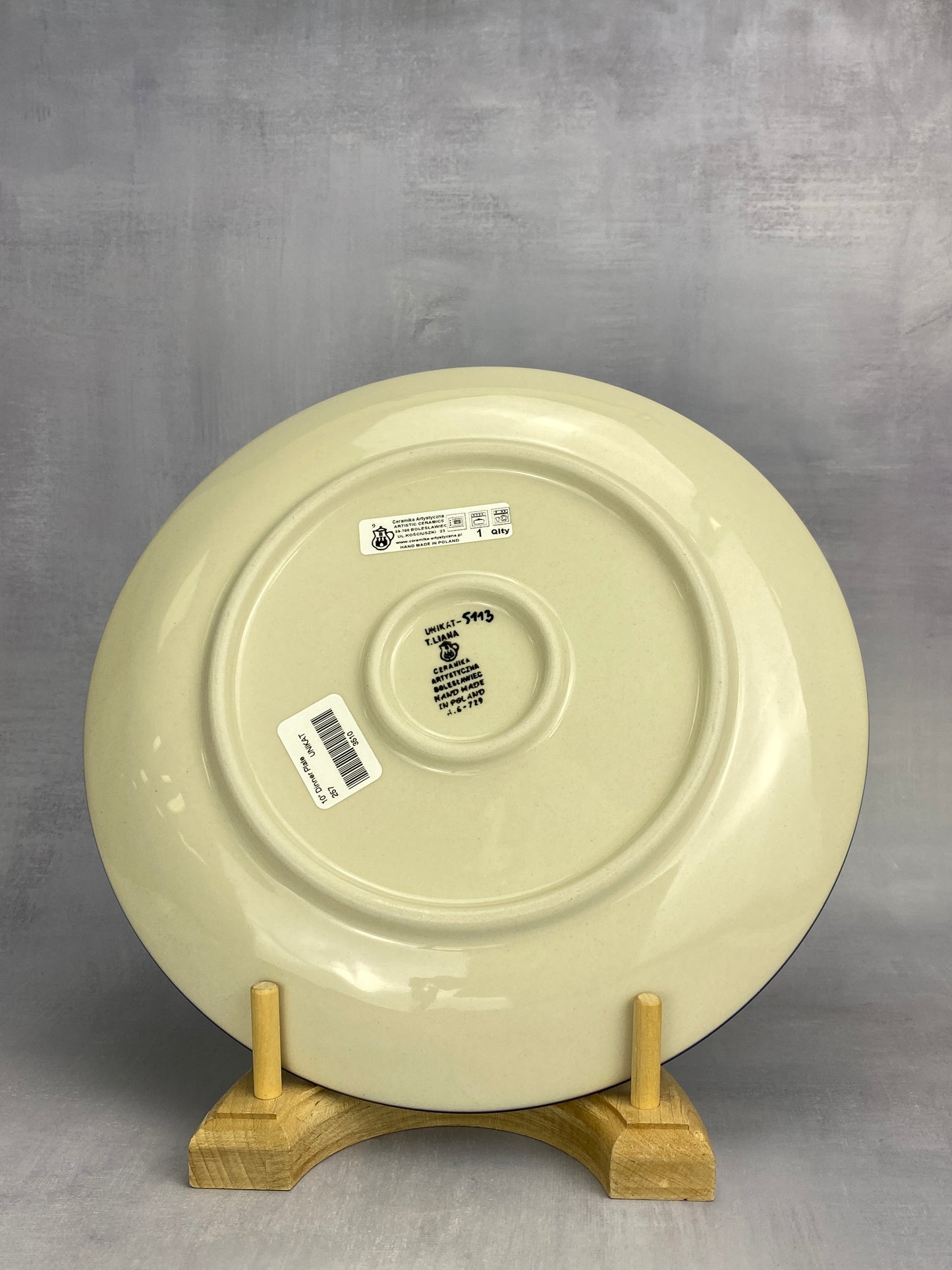 10" Unikat Dinner Plate - Shape 257 - Pattern U5113