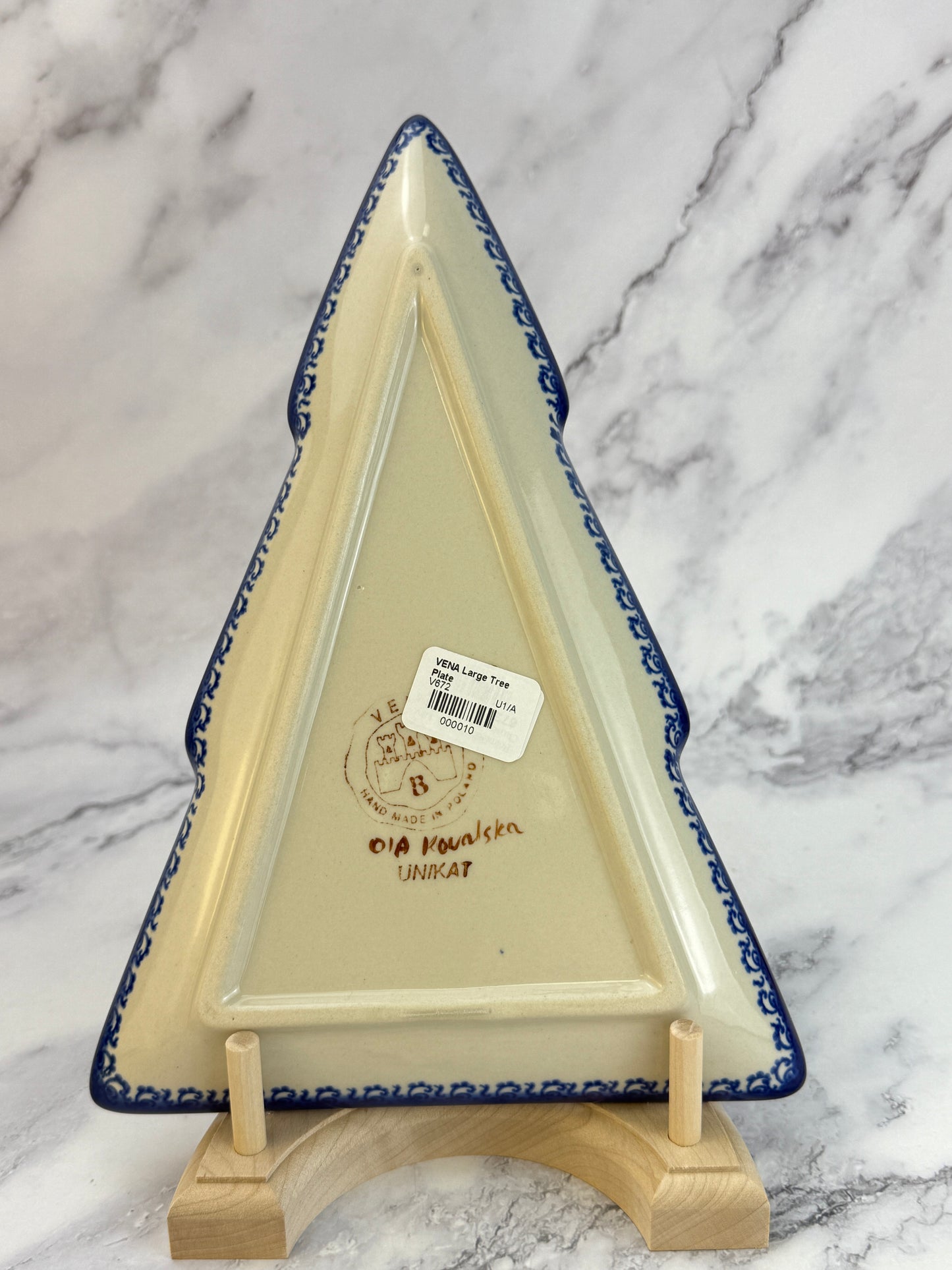 Vena Large Christmas Tree Plate - Shape V672 - Gingerbread