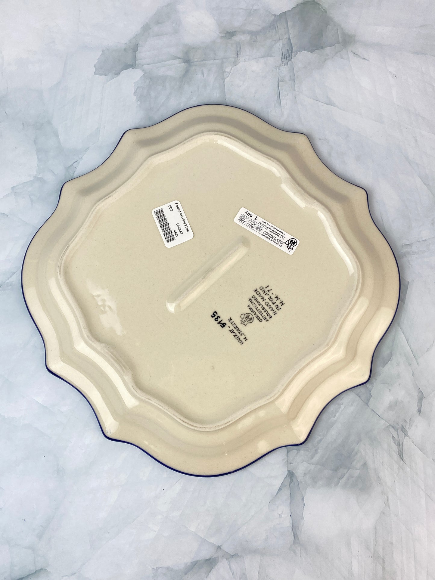 8 Pointed Unikat Platter/ Plate - Shape 507 - Pattern U5135