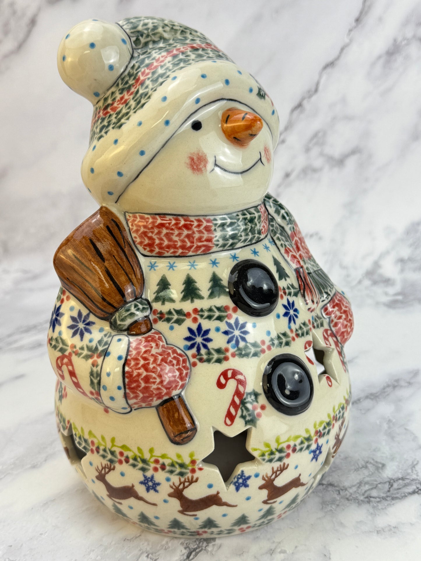 Vena Snowman With Broomstick - Shape V641 - Christmas Sweater