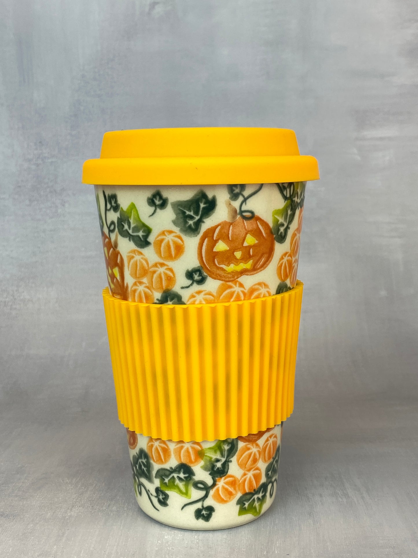 14oz Unikat Travel Mug - Shape V559 - Jack-O-Lantern Patch