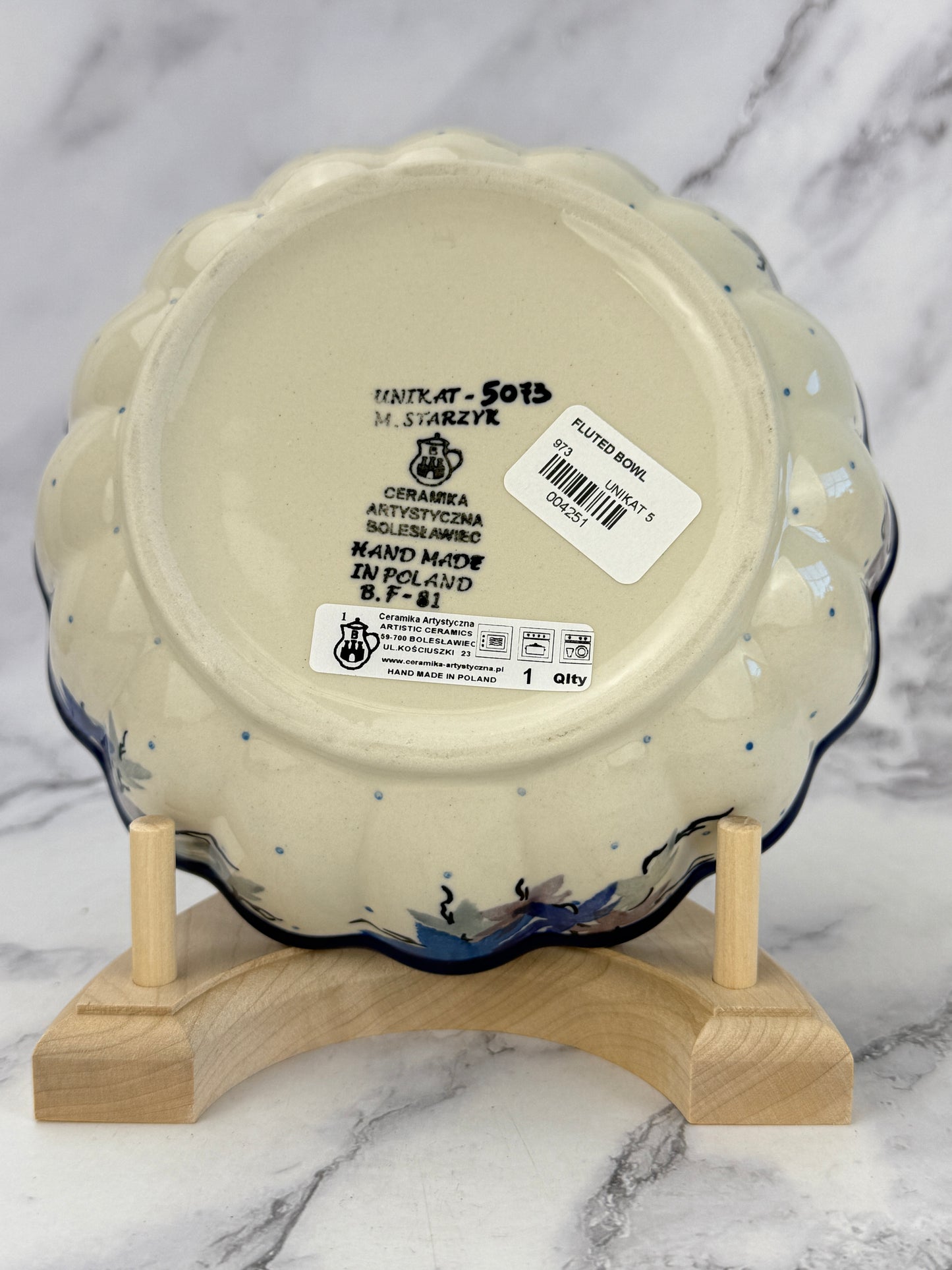 Unikat Scalloped Bowl - Shape 973 - Pattern U5073