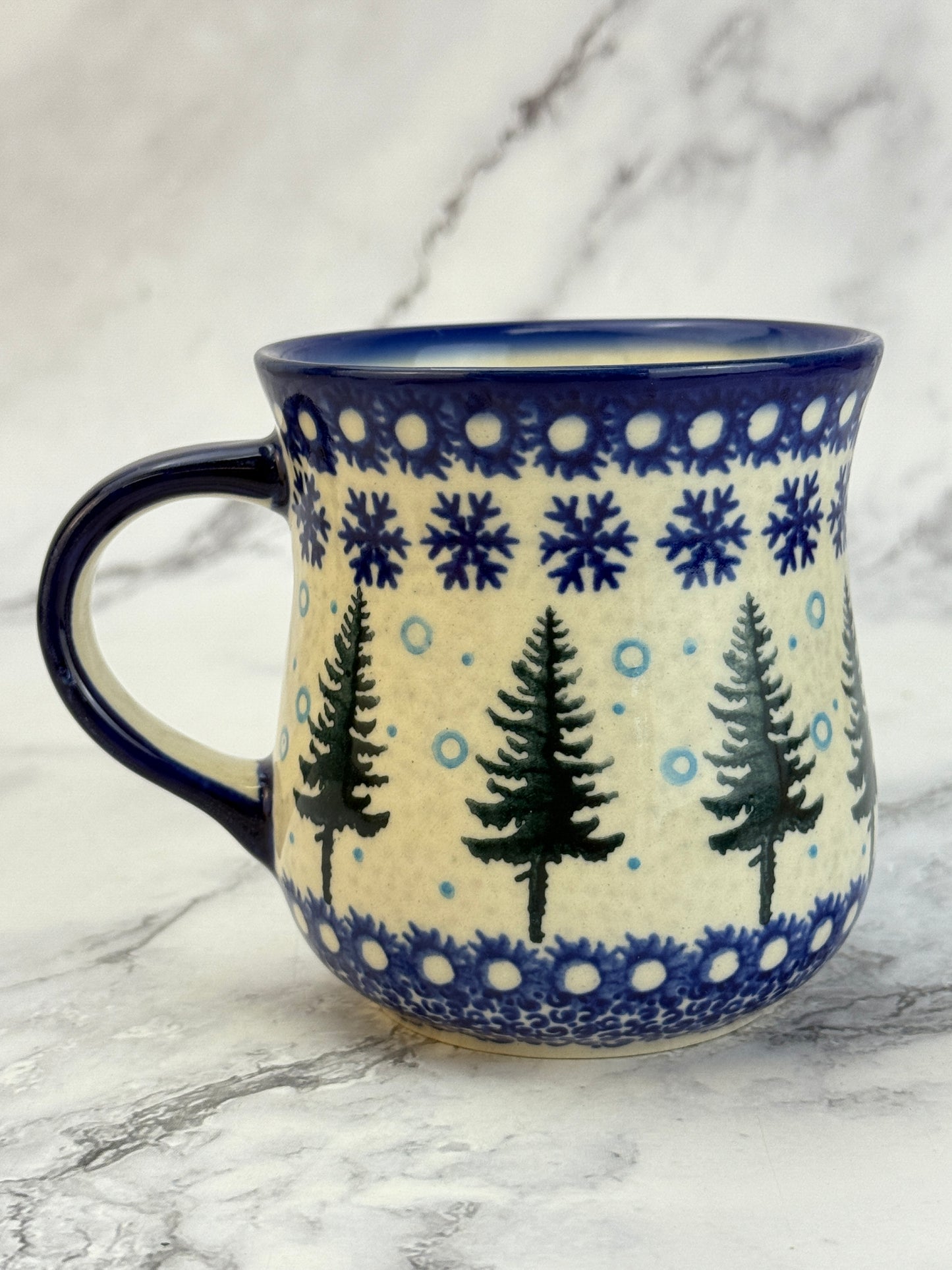 Vena Unikat 8oz Holiday Mug - Shape V053 - Winter Pine