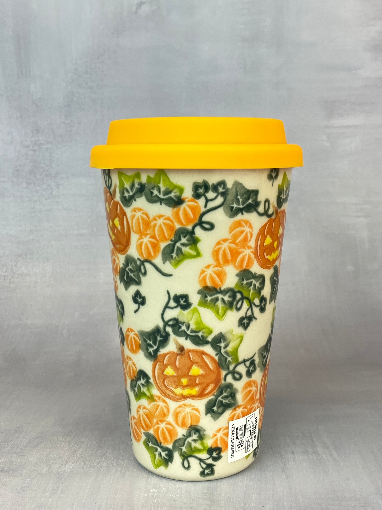 14oz Unikat Travel Mug - Shape V559 - Jack-O-Lantern Patch