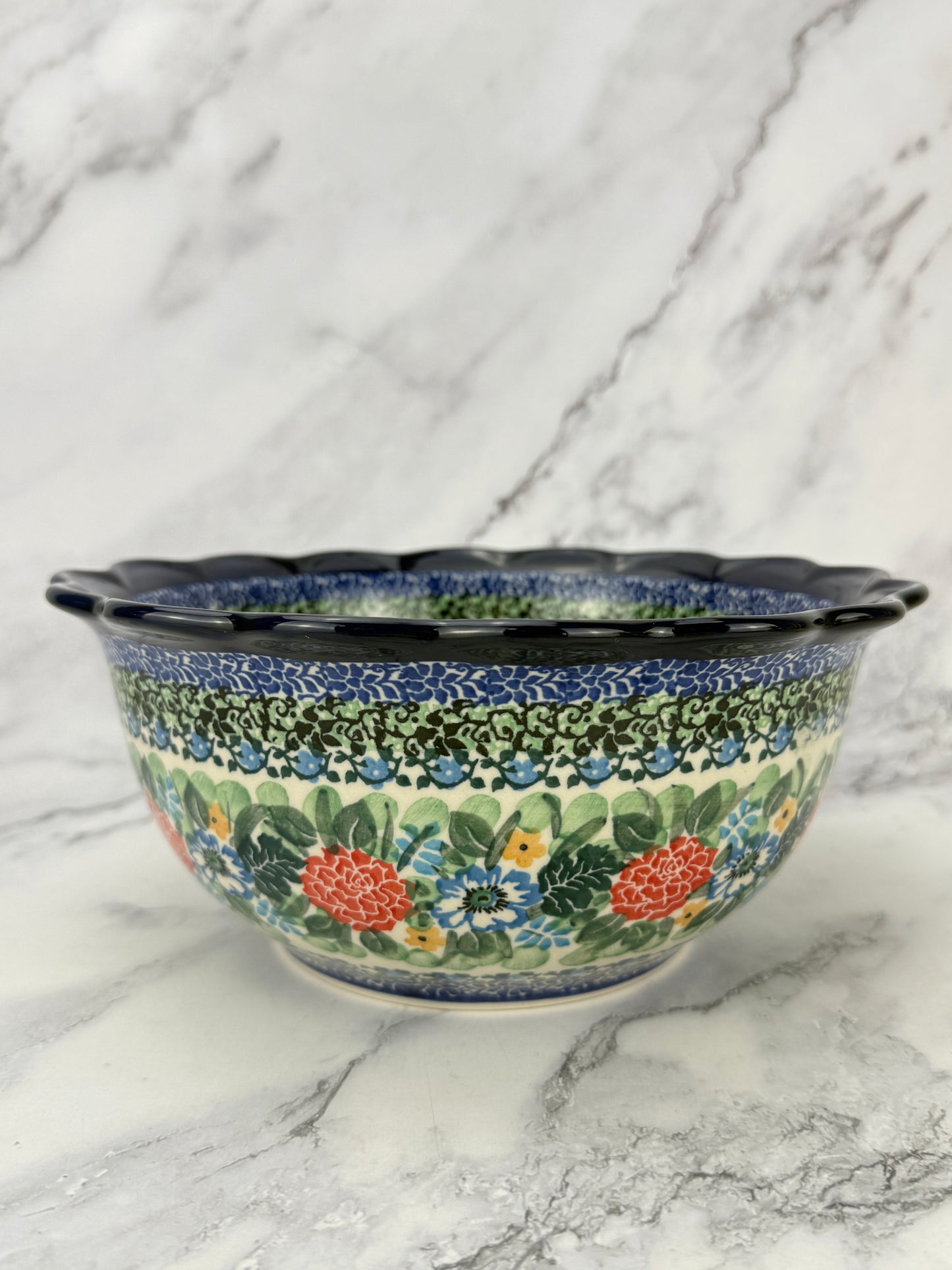 Large Unikat Ruffled Bowl - Shape 628 - Pattern U3271