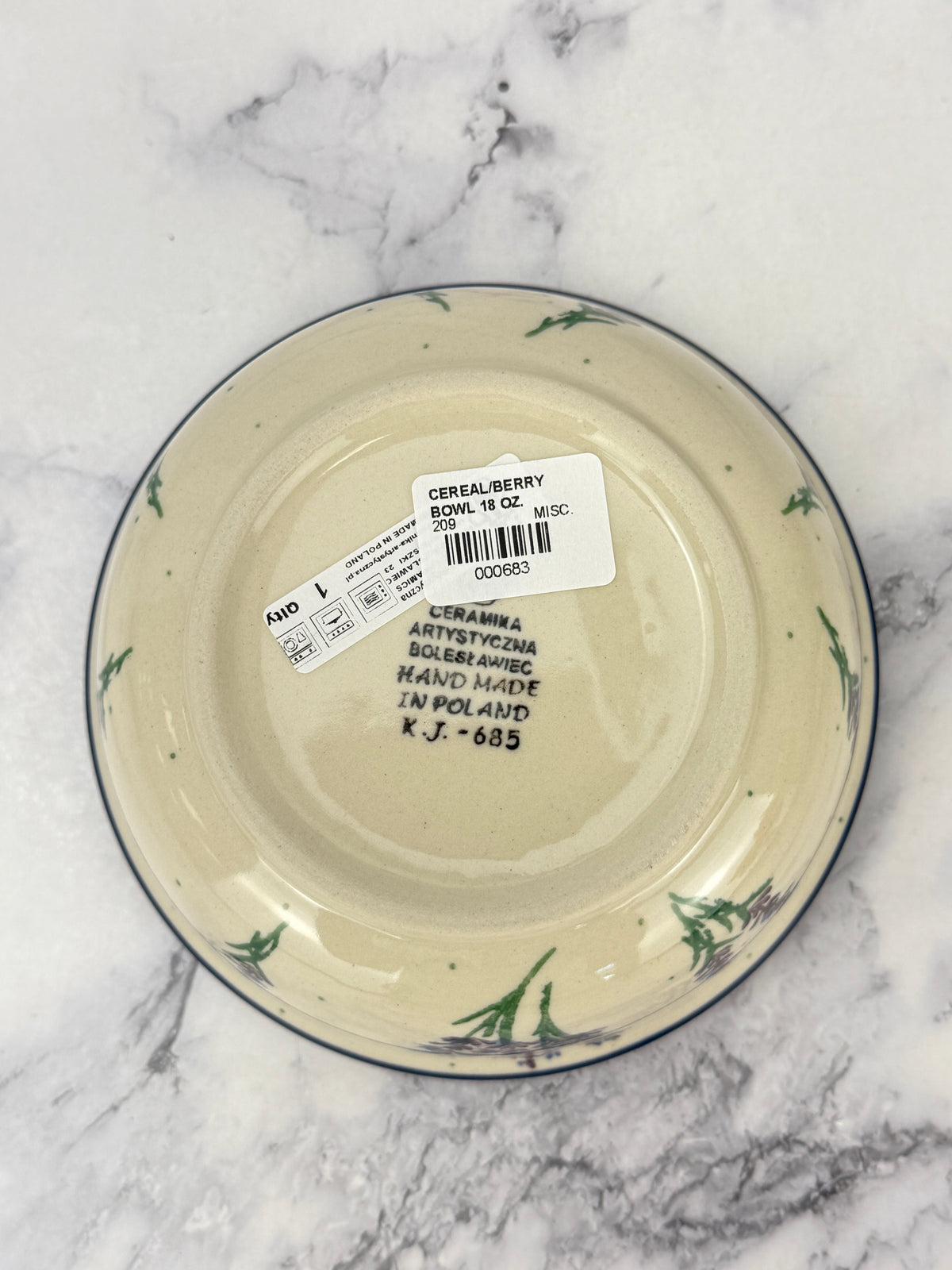 Cereal / Berry Bowl - Shape 209 - Pattern 3308