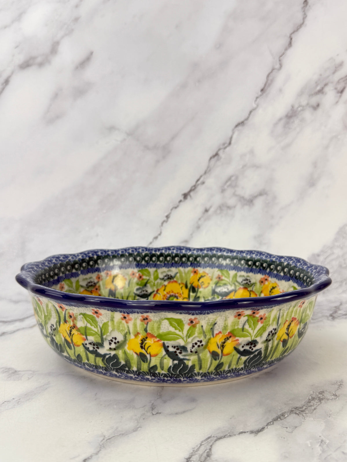 Scalloped Unikat Oval Bowl - Shape D78 - Pattern U5273