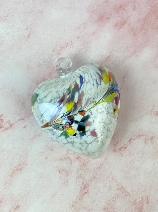 Borowski Glass Heart - White