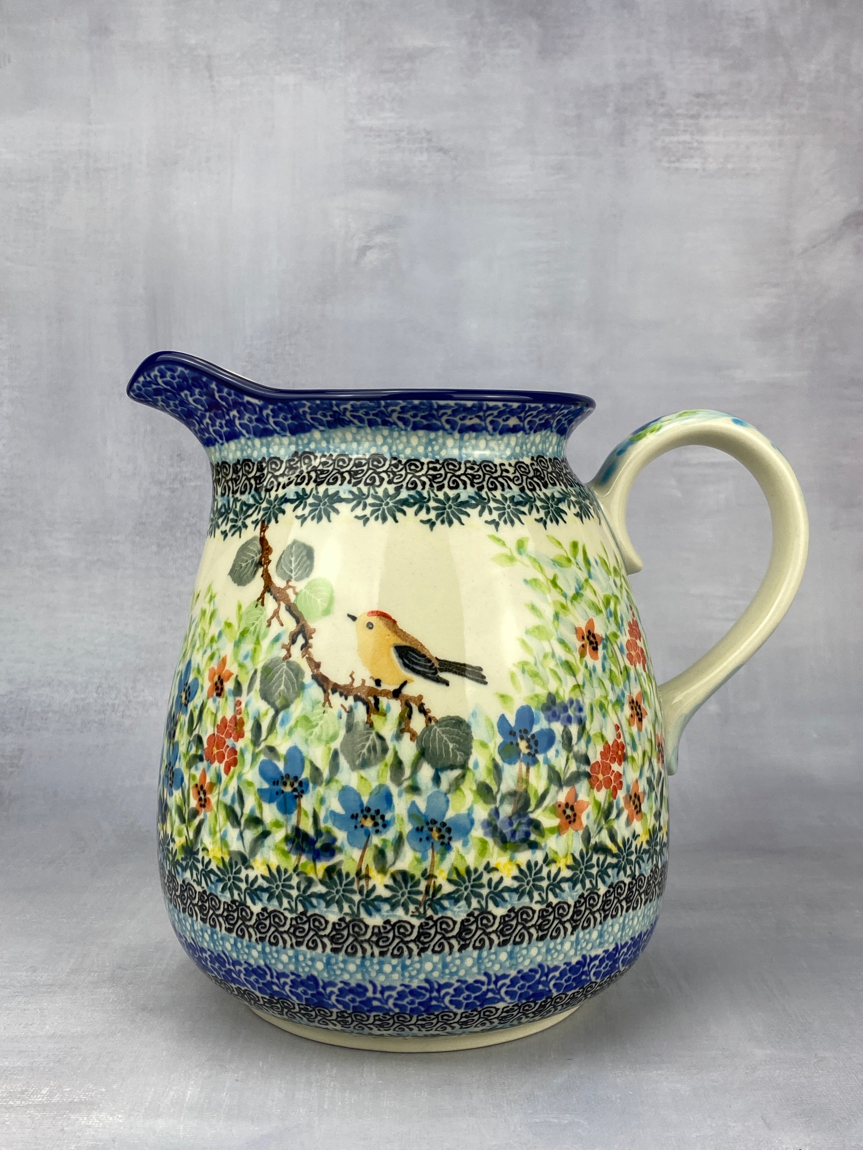 Large Unikat Pitcher - Shape 82 - Pattern U5098 – Polish Pottery Westlake
