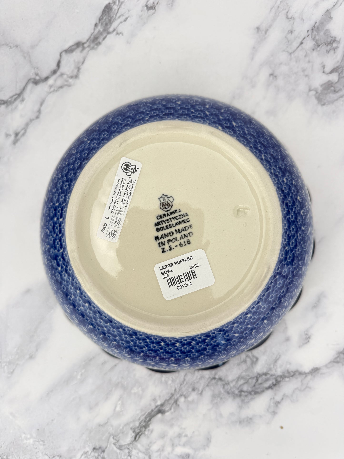 Large Ruffled Bowl - Shape 628 - Pattern 3279