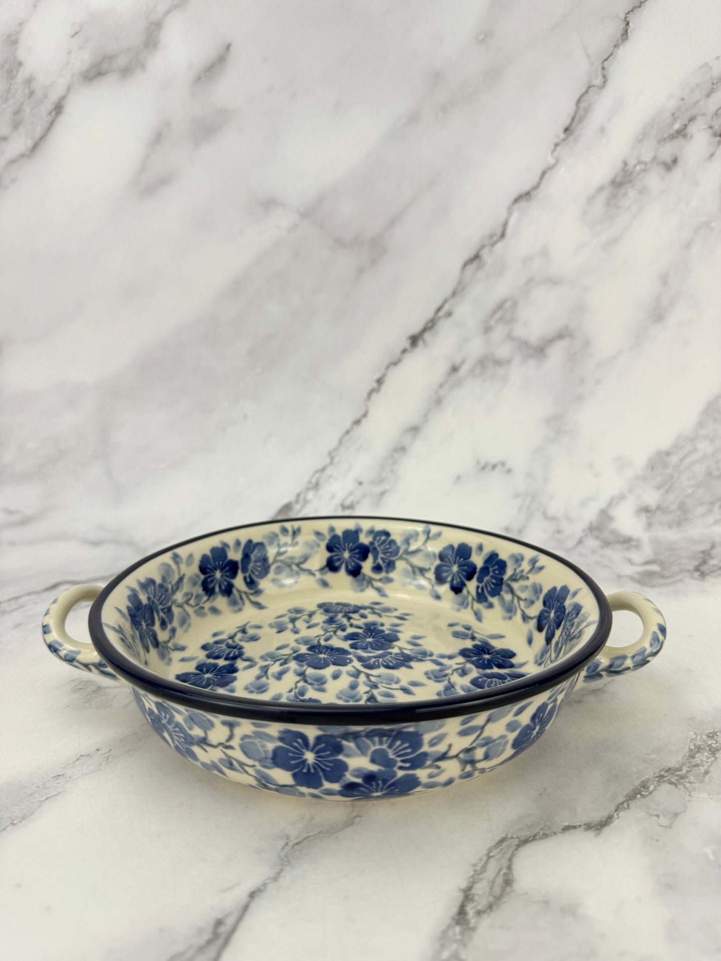 Small Round Baker with Handles - Shape C40 - Pattern 3428