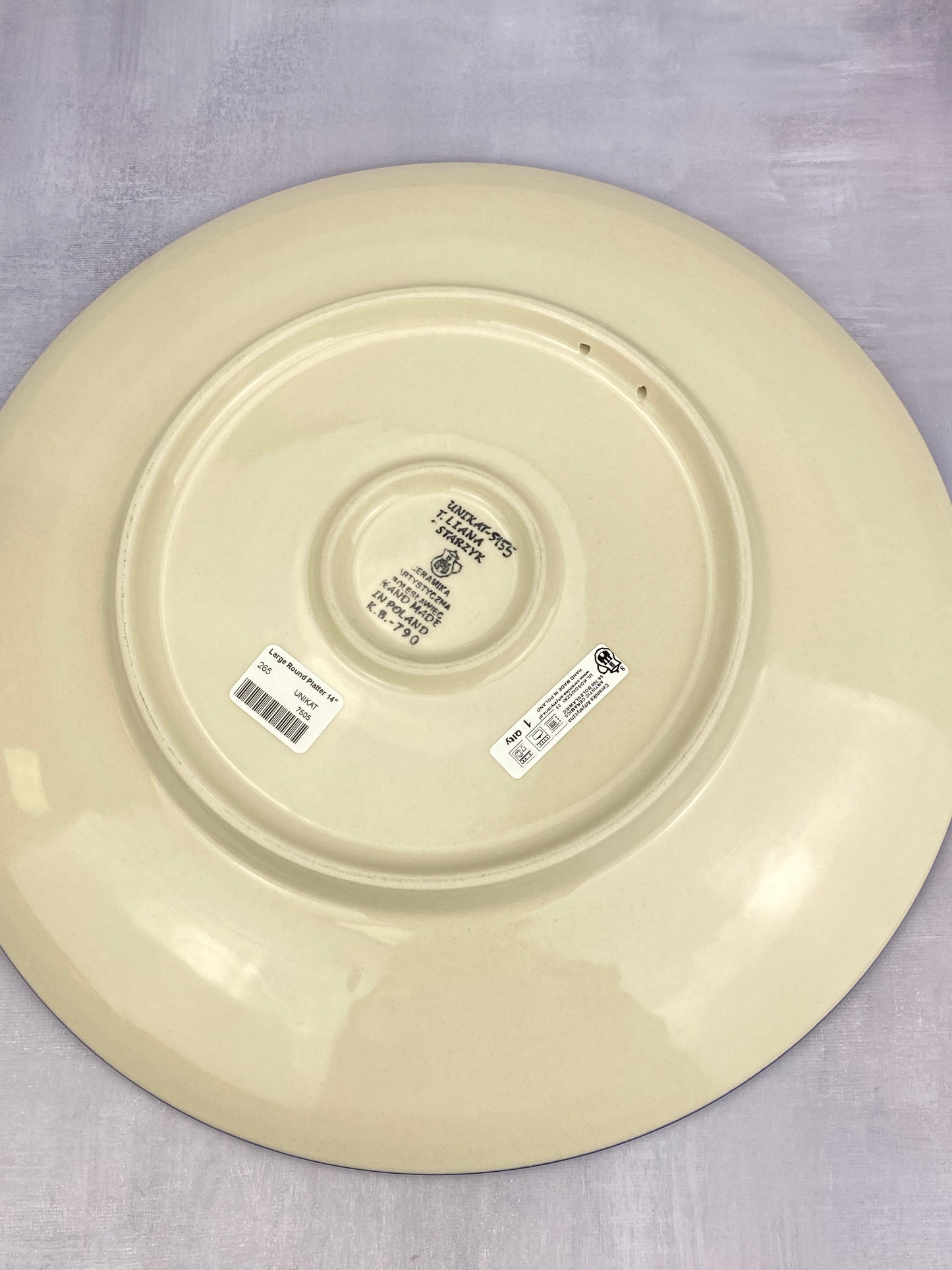 14" Round Unikat Platter - Shape 265 - Pattern U5155