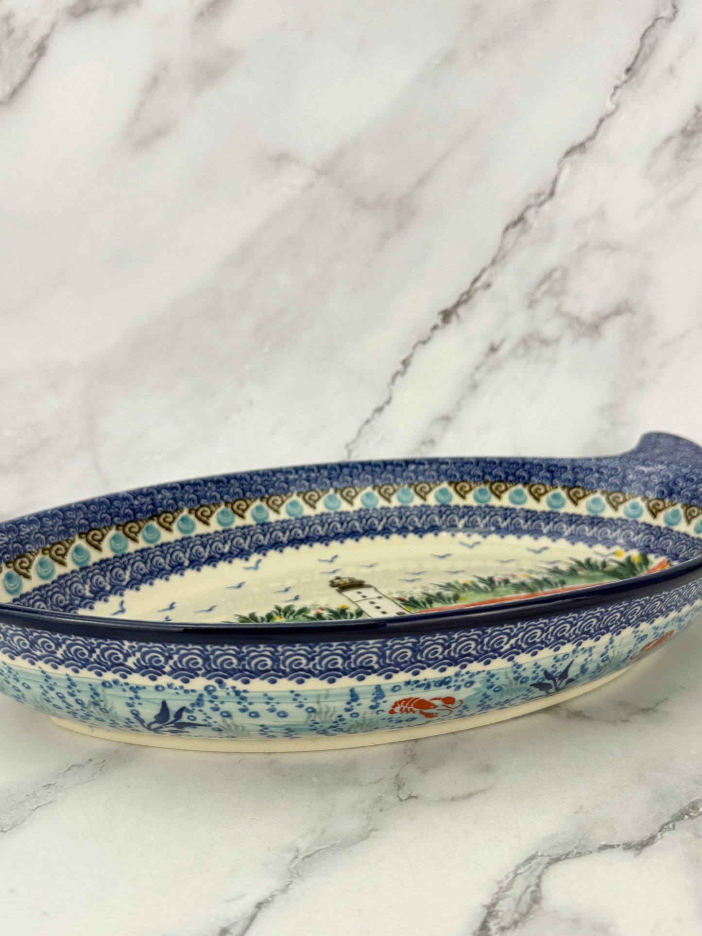Large Unikat Fish Serving Dish - Shape E23 - Pattern U5241