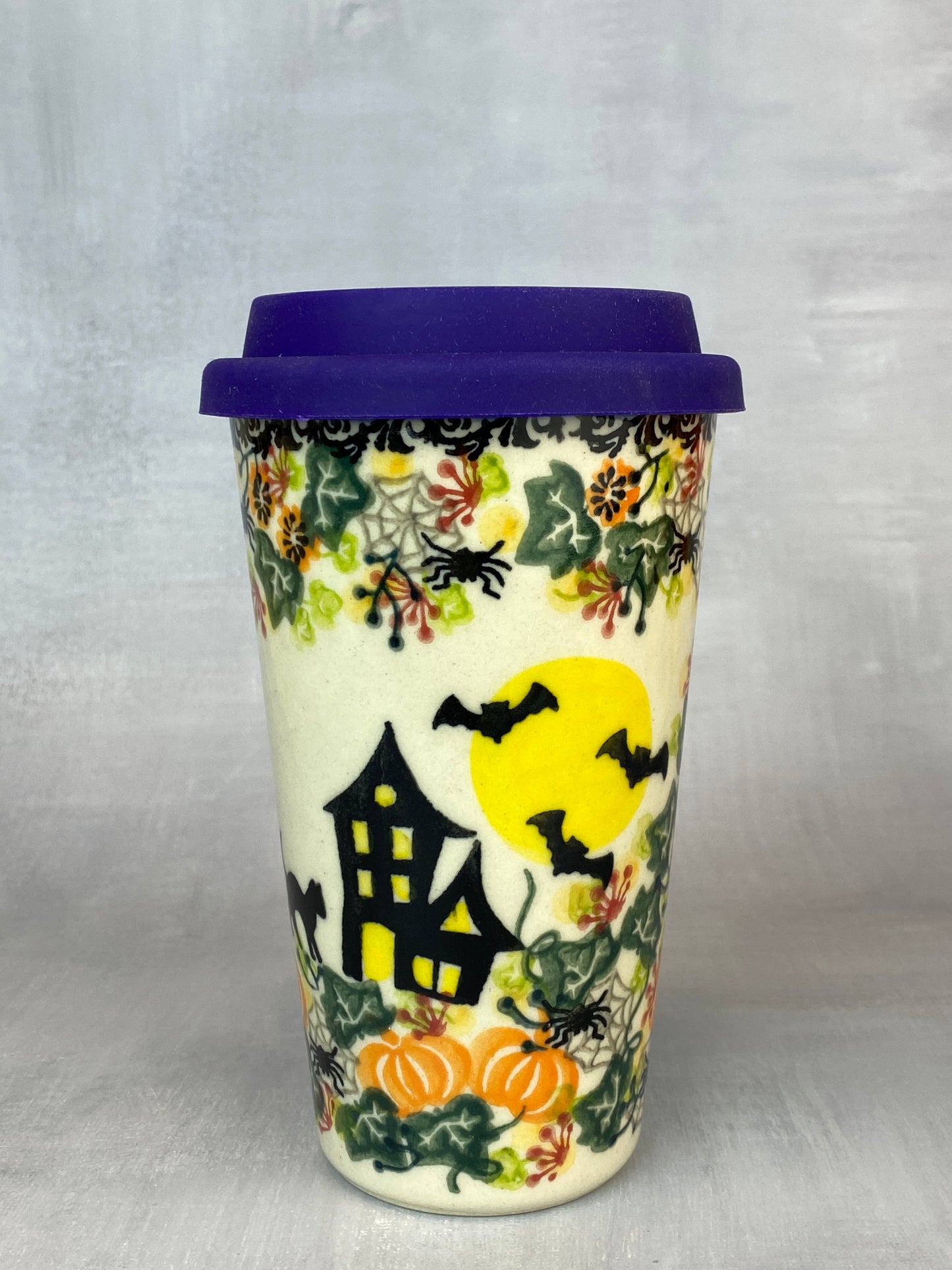 14oz Unikat Travel Mug - Shape V559 - Haunted House