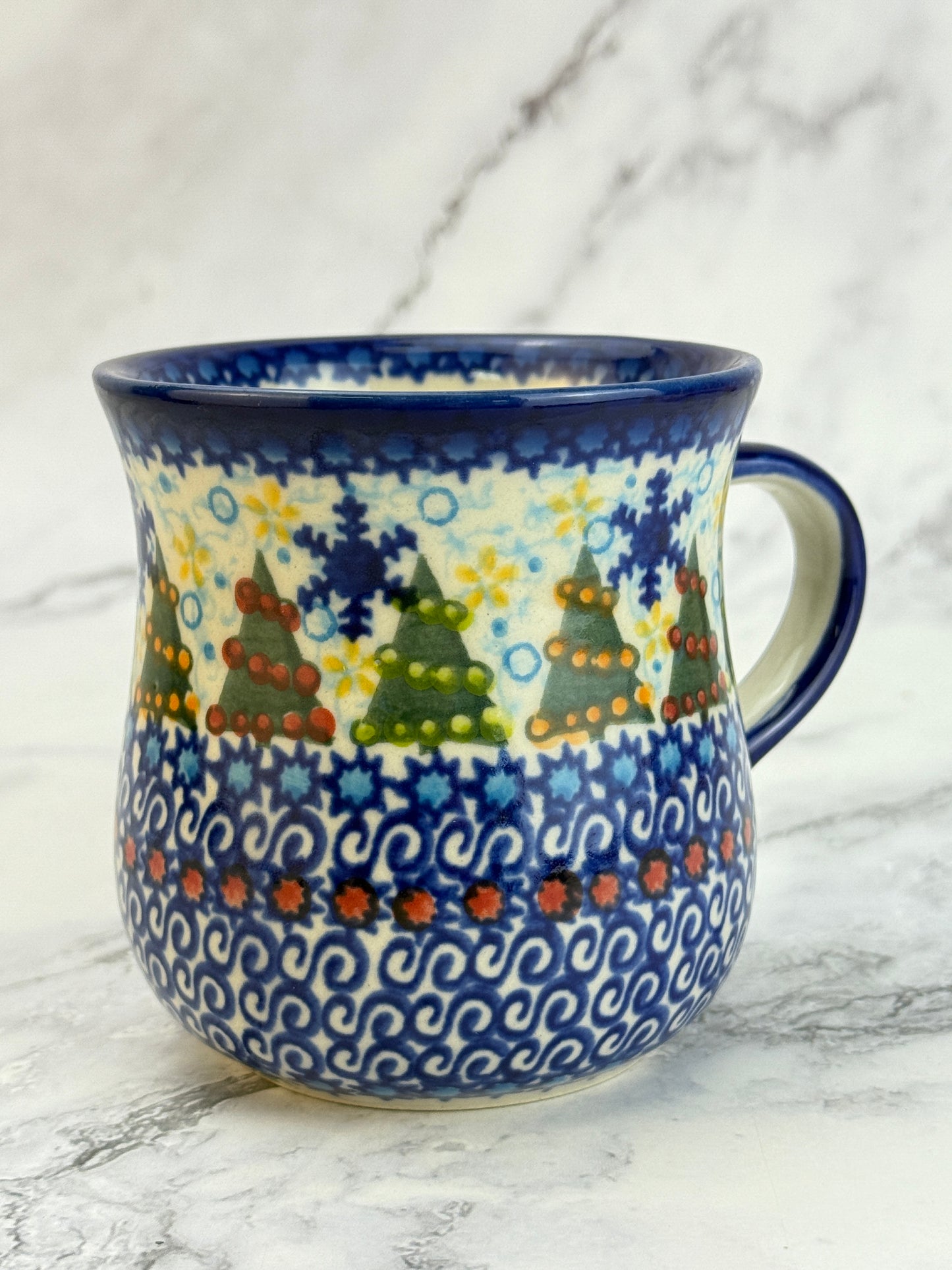 Vena Unikat 8oz Holiday Mug - Shape V053 - Christmas Lights