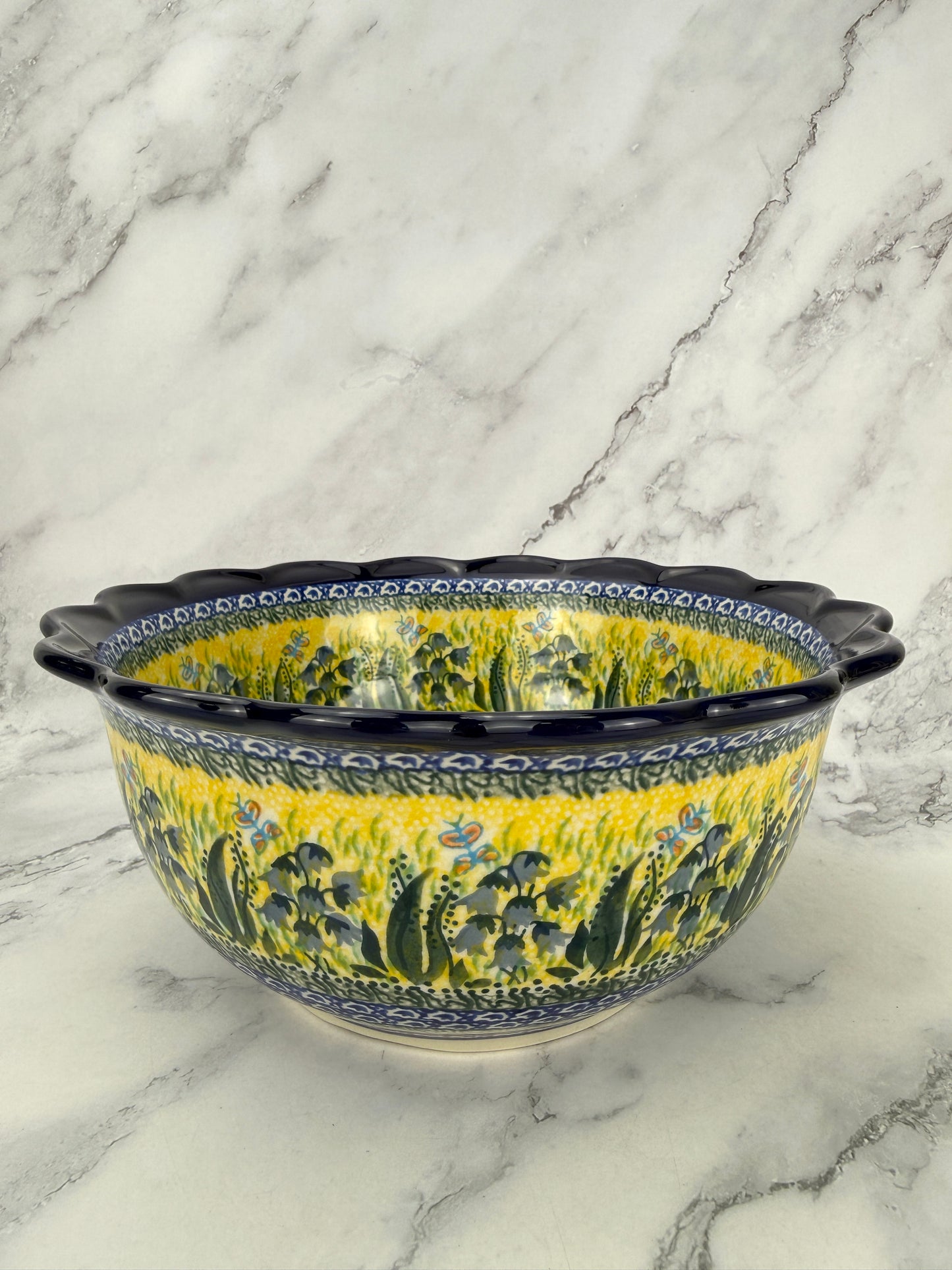 Large Unikat Ruffled Bowl - Shape 628 - Pattern U1483