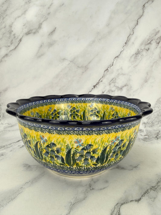 Large Unikat Ruffled Bowl - Shape 628 - Pattern U1483