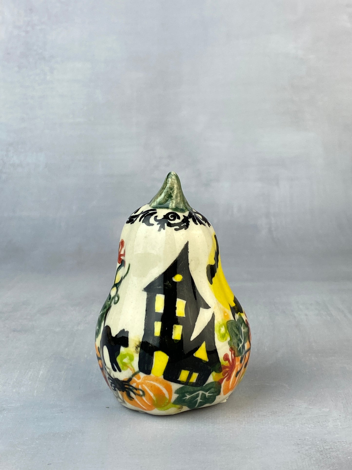 Vena Tall Mini Gourd - Haunted House