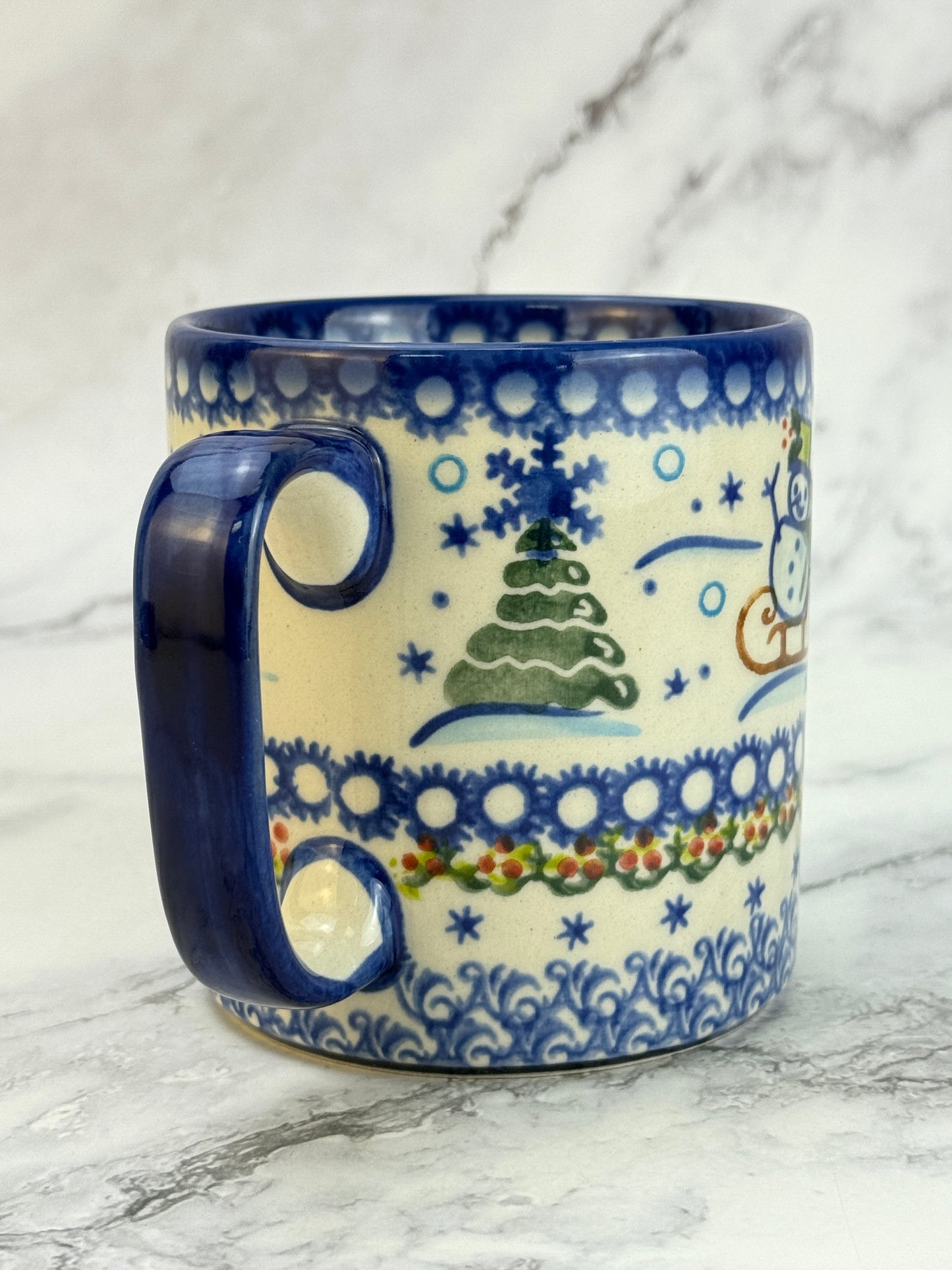 Vena Unikat 12oz Holiday Mug - Shape V055 - Happy Snowman