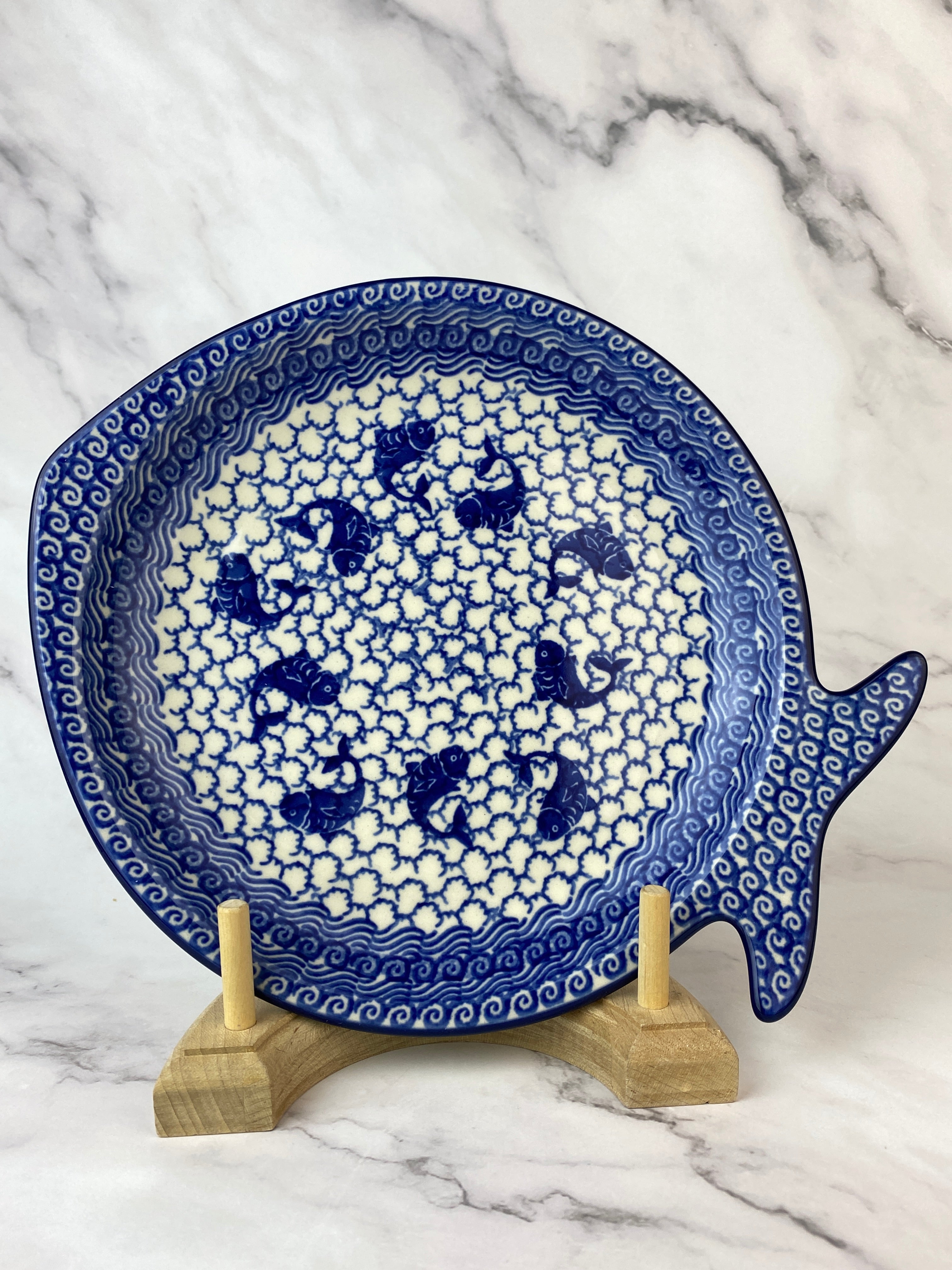 Large Fish Plate - Shape E36 - Pattern 2386 – Polish Pottery Westlake