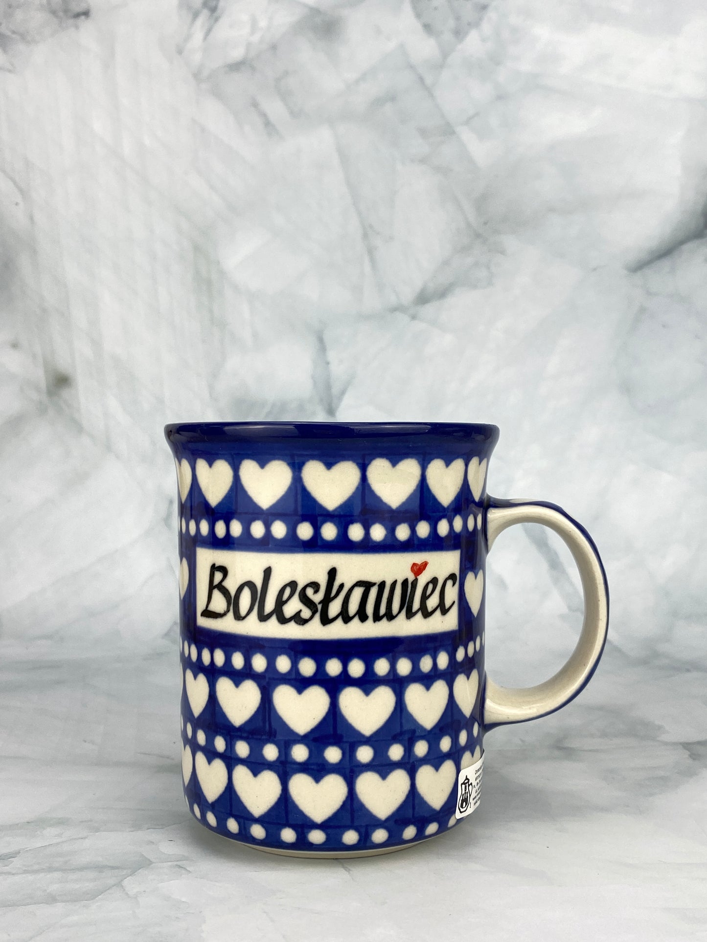 15oz Straight Mug - Shape B13 - Pattern Boleslawiec Hearts