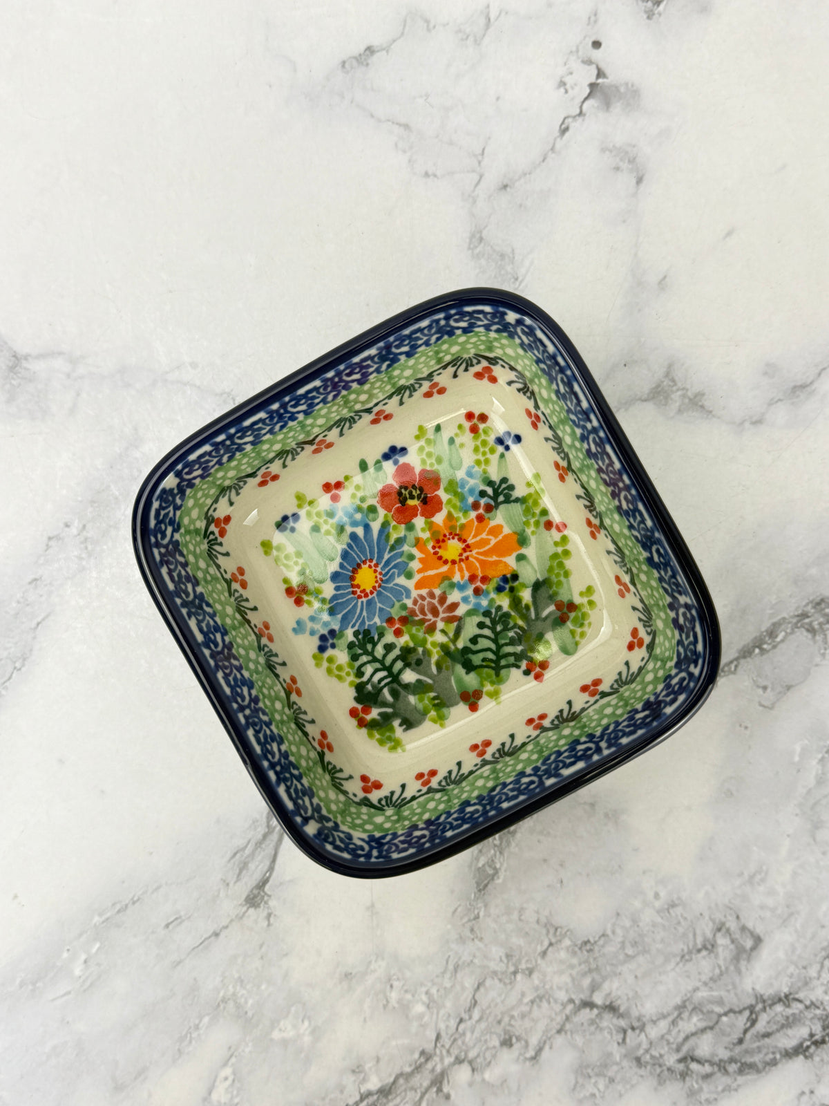 Small Unikat Square Ramekin/ Dish- Shape 428 - Pattern U5237