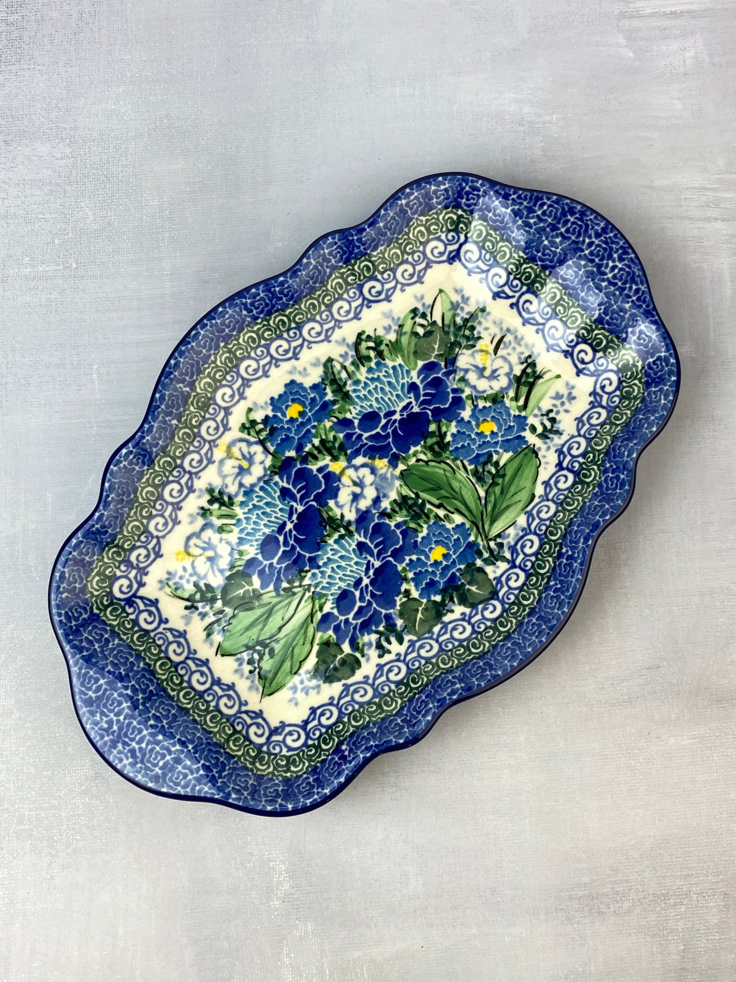 Small Wavy Unikat Platter - Shape 785 - Pattern U5138