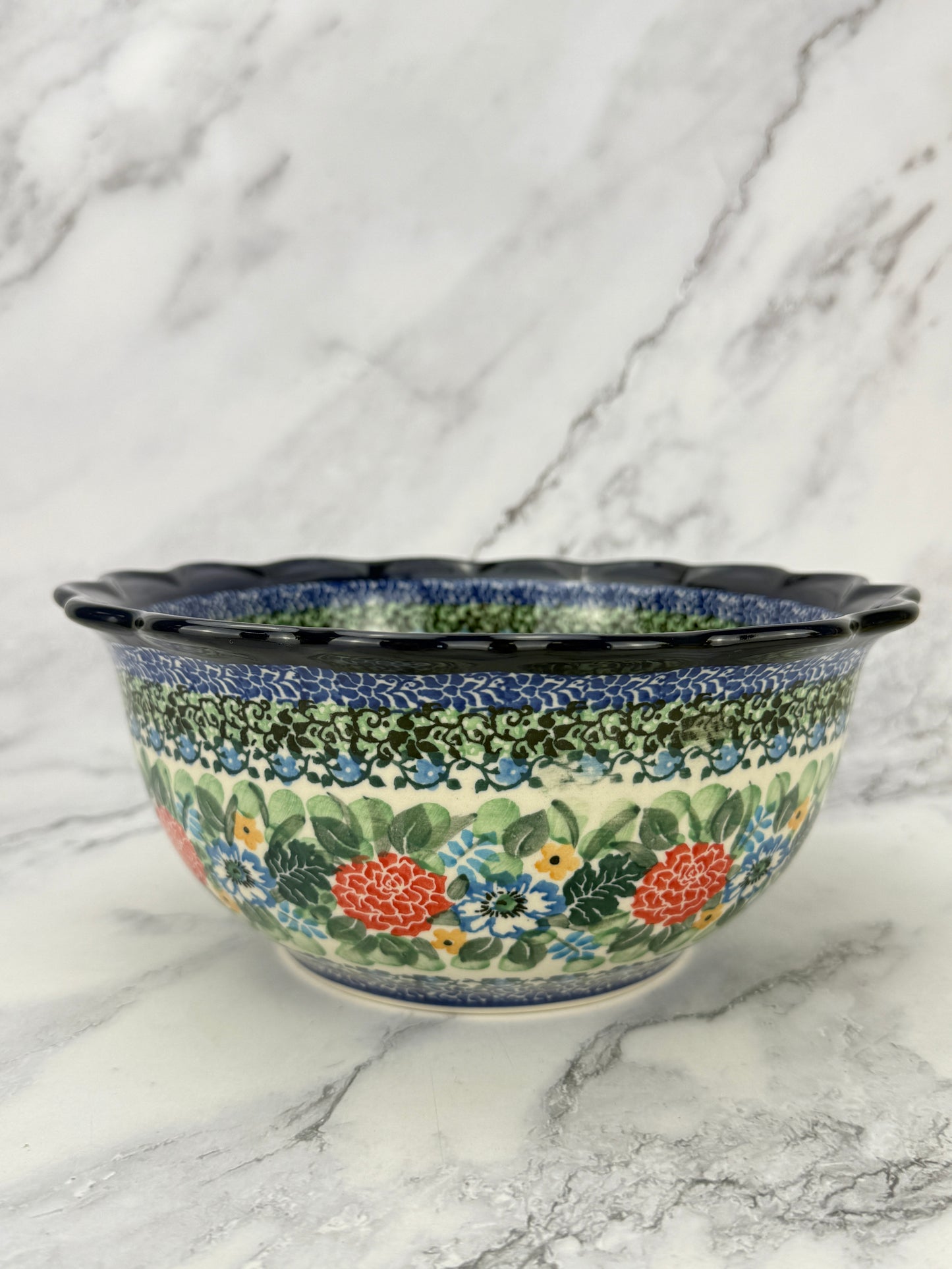 Large Unikat Ruffled Bowl - Shape 628 - Pattern U3271