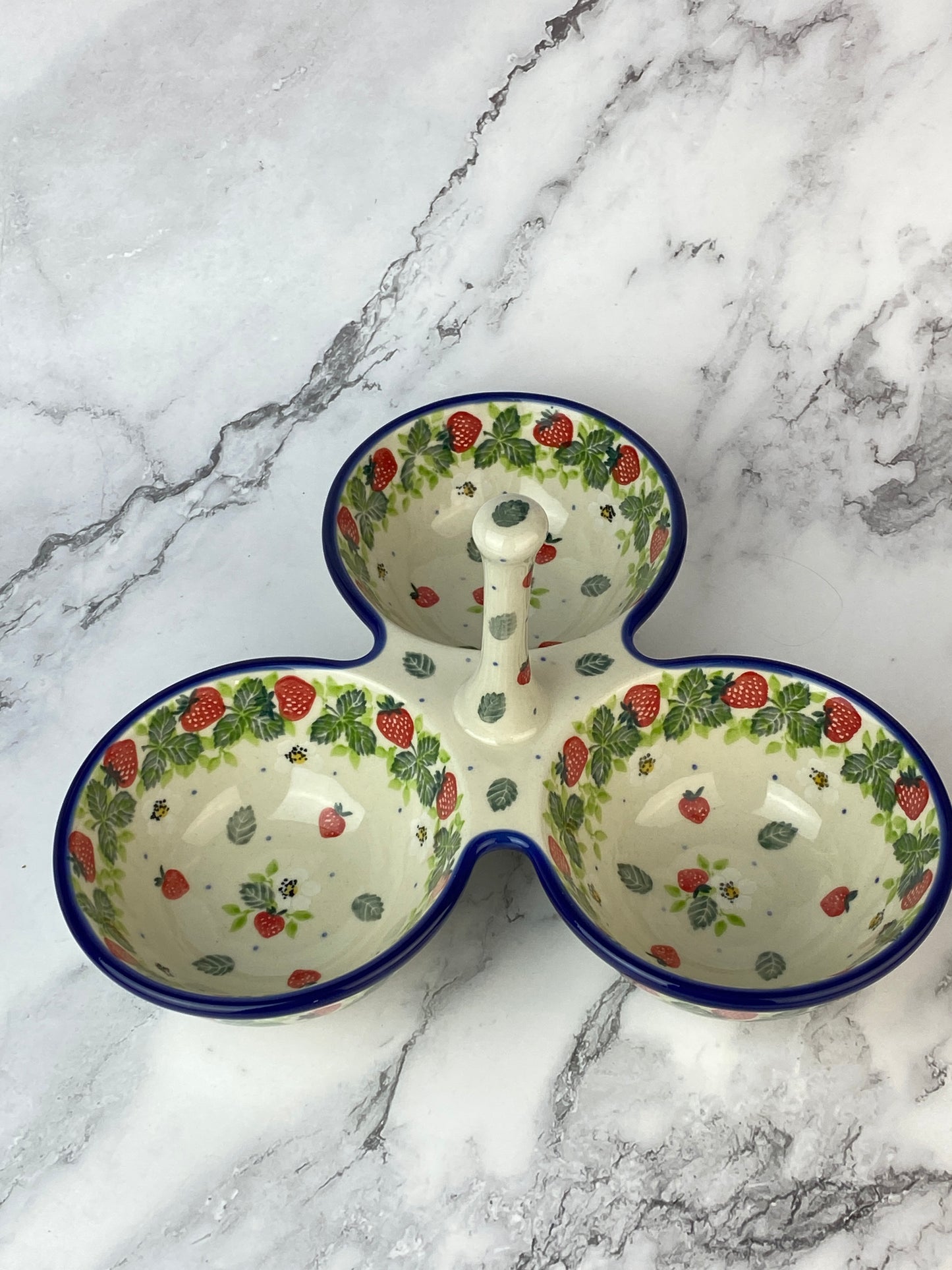 Three Part Condiment Dish - Shape B34 - Pattern 2709