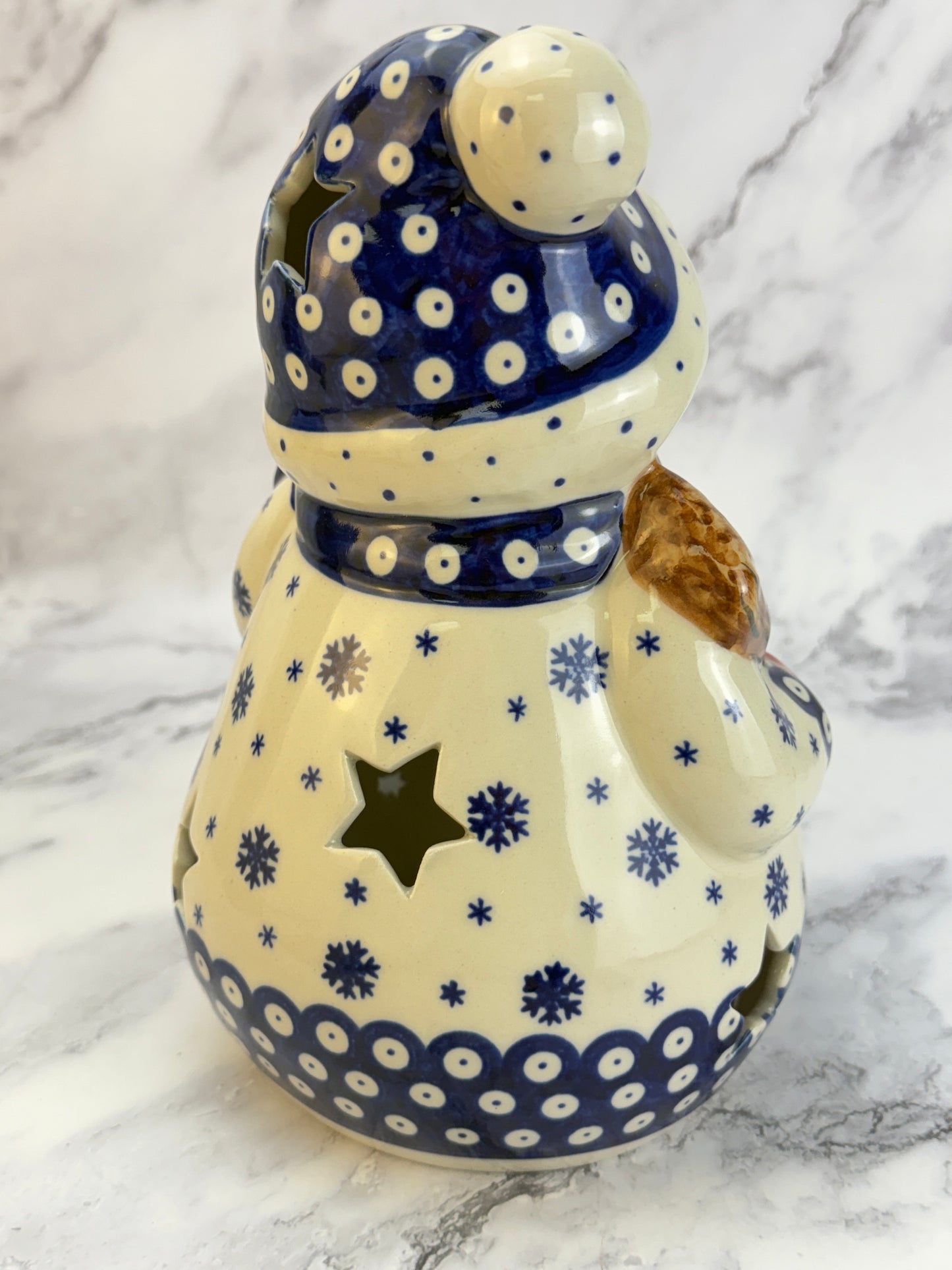 Vena Snowman With Broomstick - Shape V641 - Snowflake Owl Eye