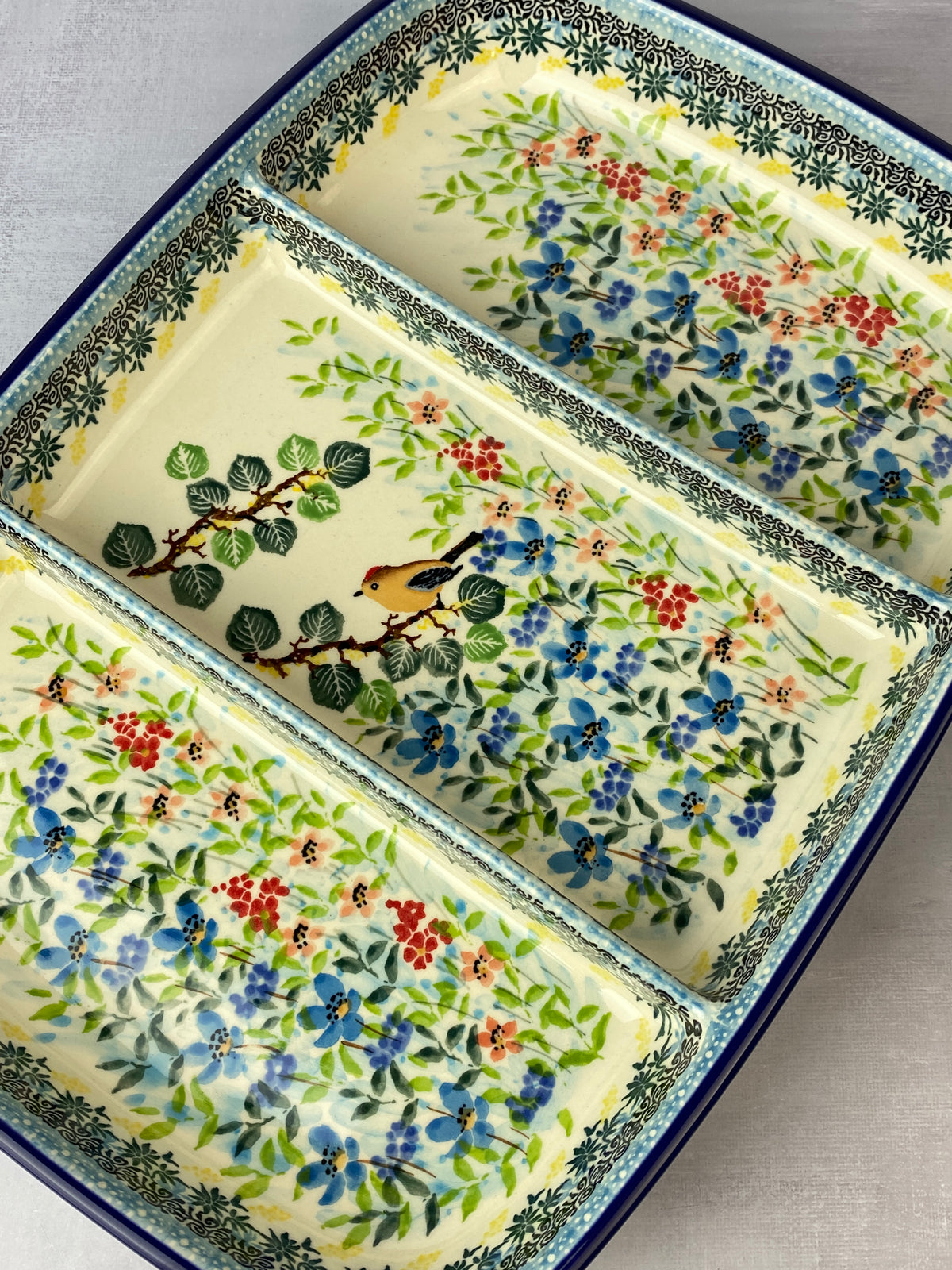 Shapi 394 Large Three Part Unikat Divided Dish - Shape 394 - Pattern U5098 ...