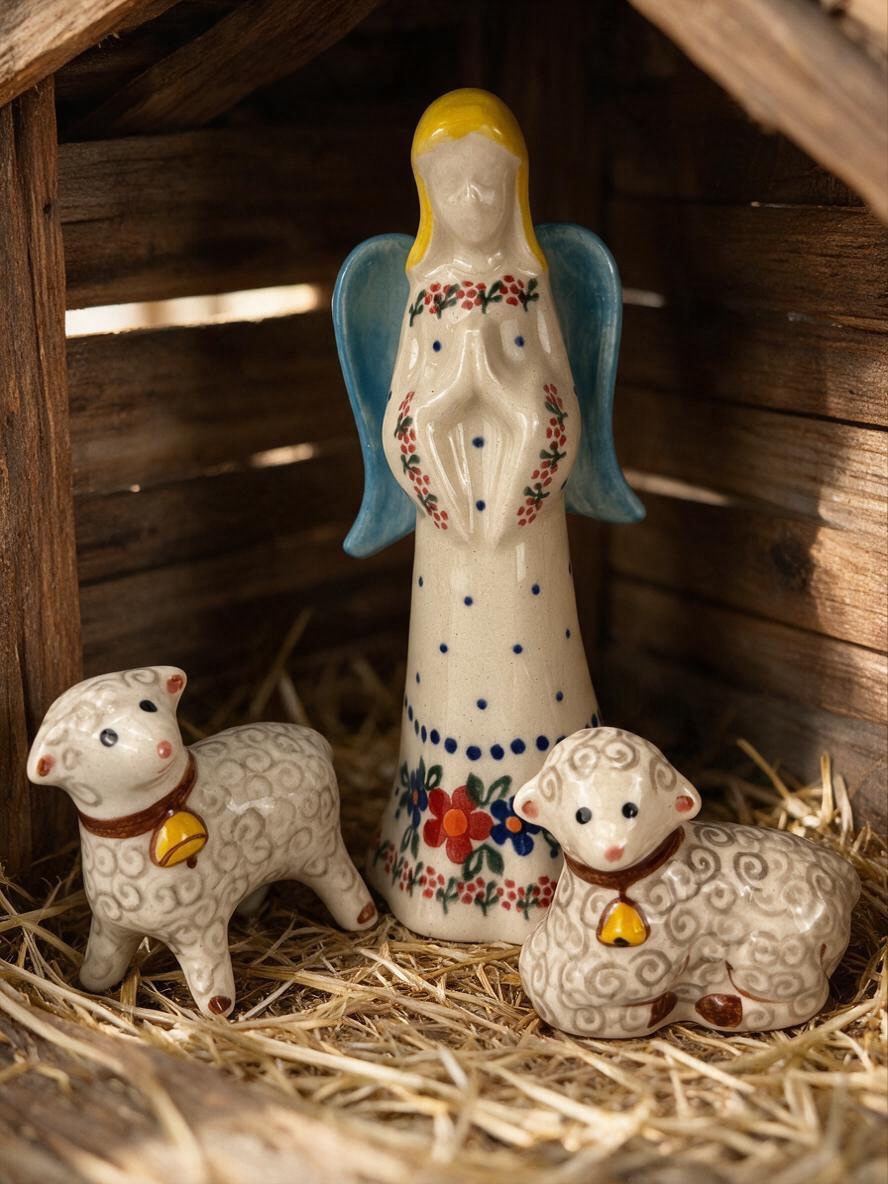 Nativity Set - Angel & Sheep