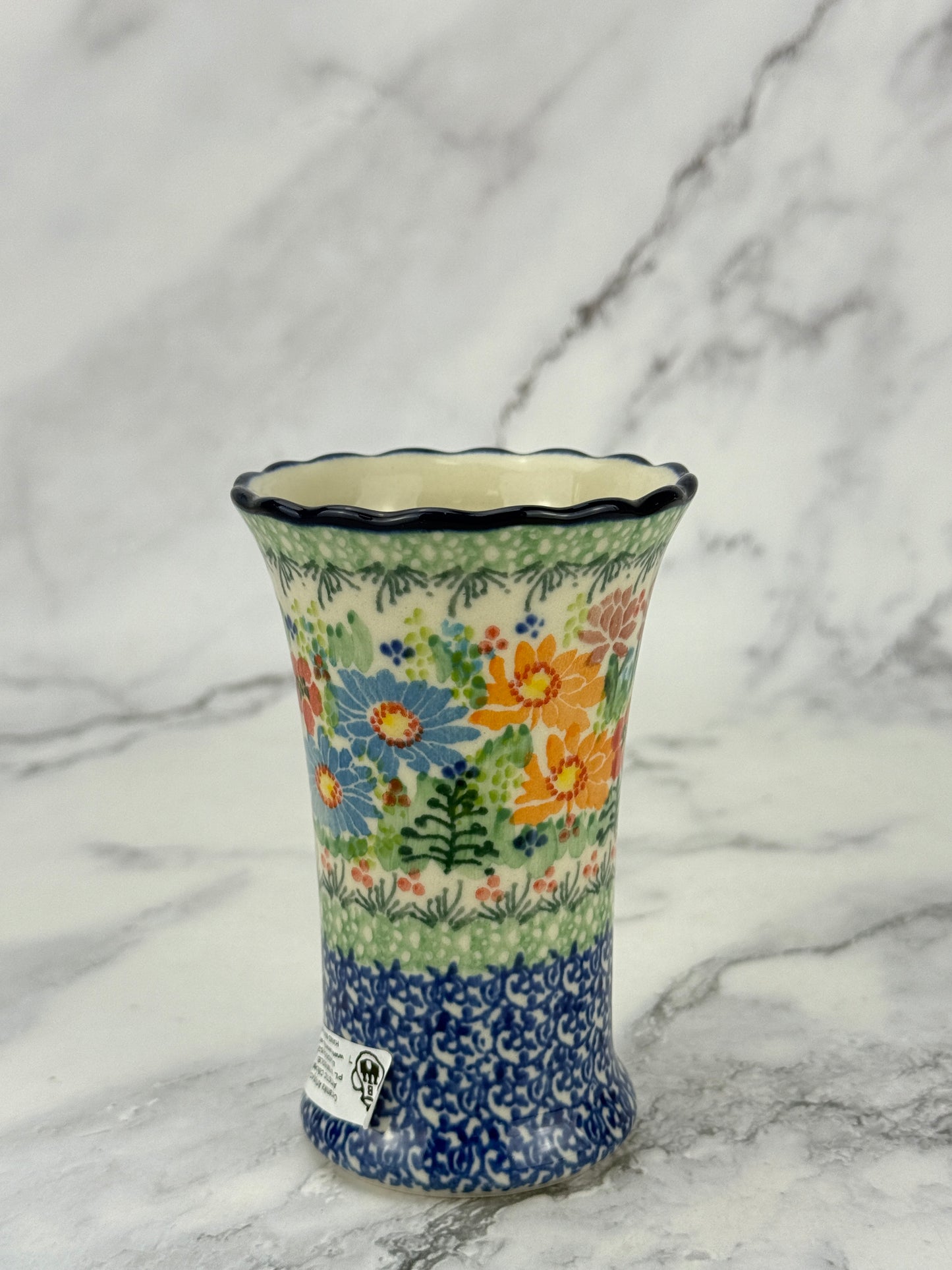 Ruffled Unikat Bud Vase - Shape 127 - Pattern U5237