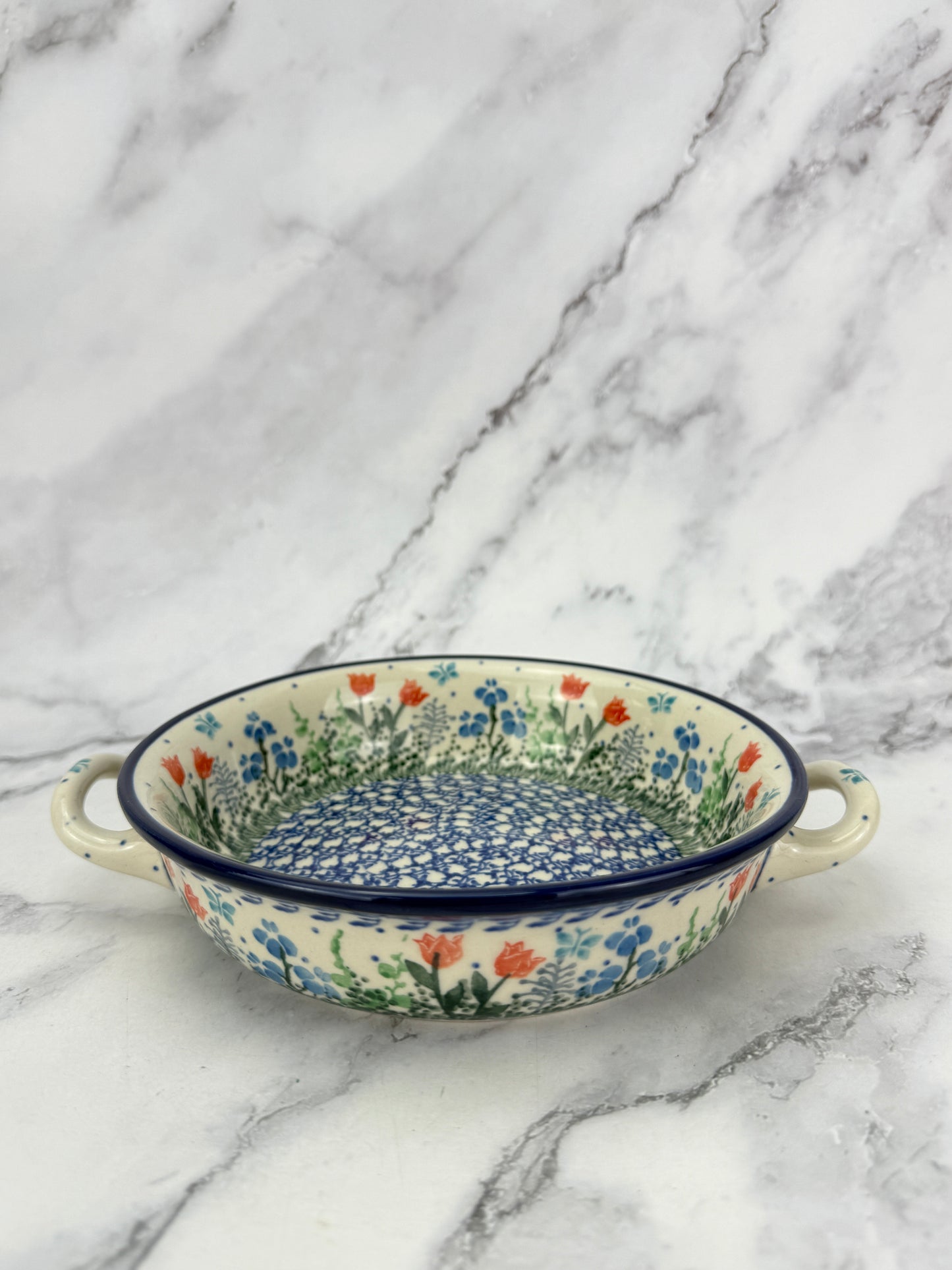 Small Round Baker with Handles - Shape C40 - Pattern 2903