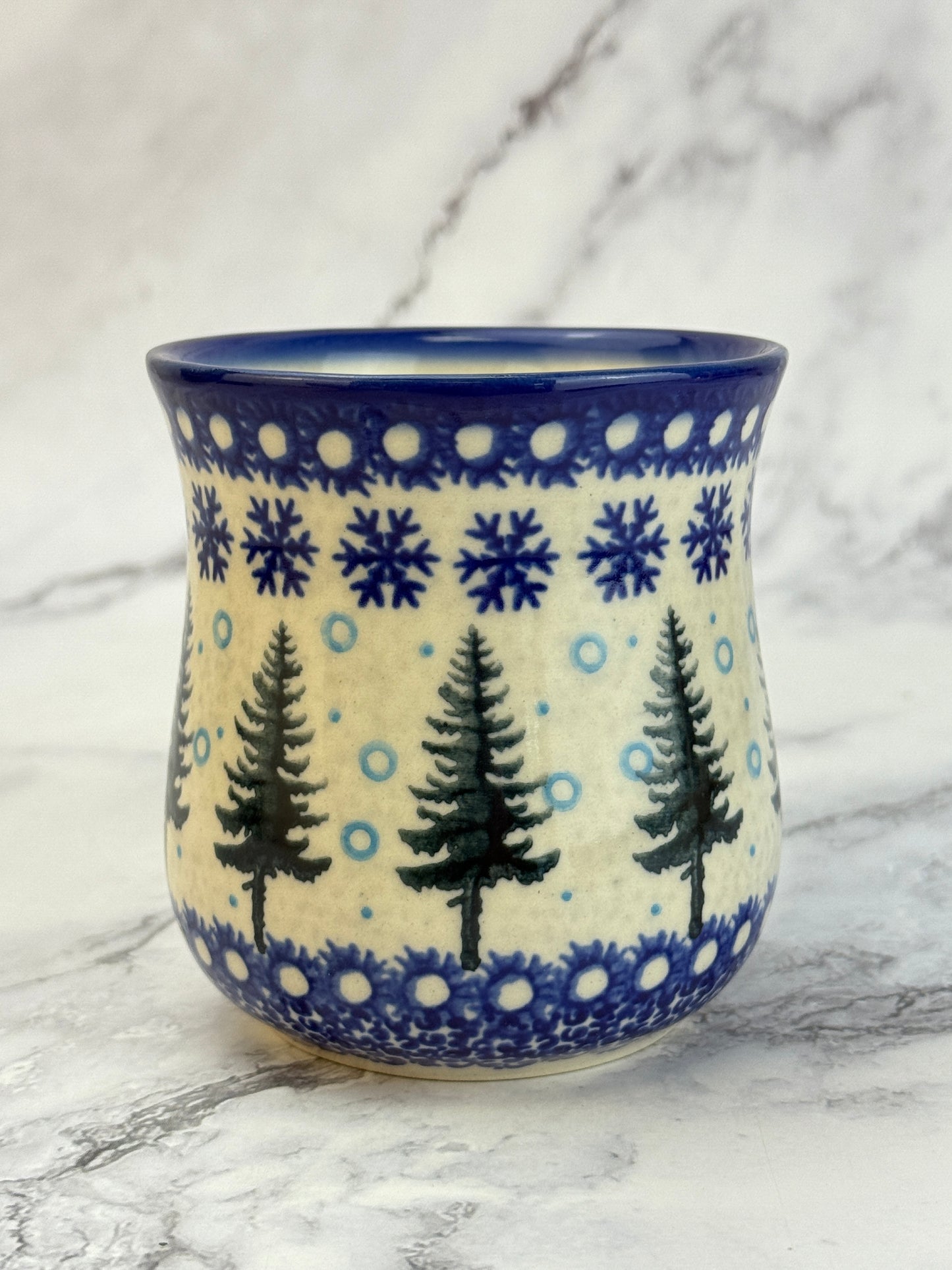 Vena Unikat 8oz Holiday Mug - Shape V053 - Winter Pine