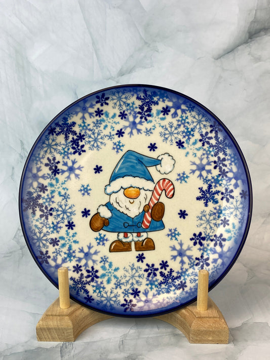 Moja Gnome Dessert Plate - Turqouse Hat and Coat