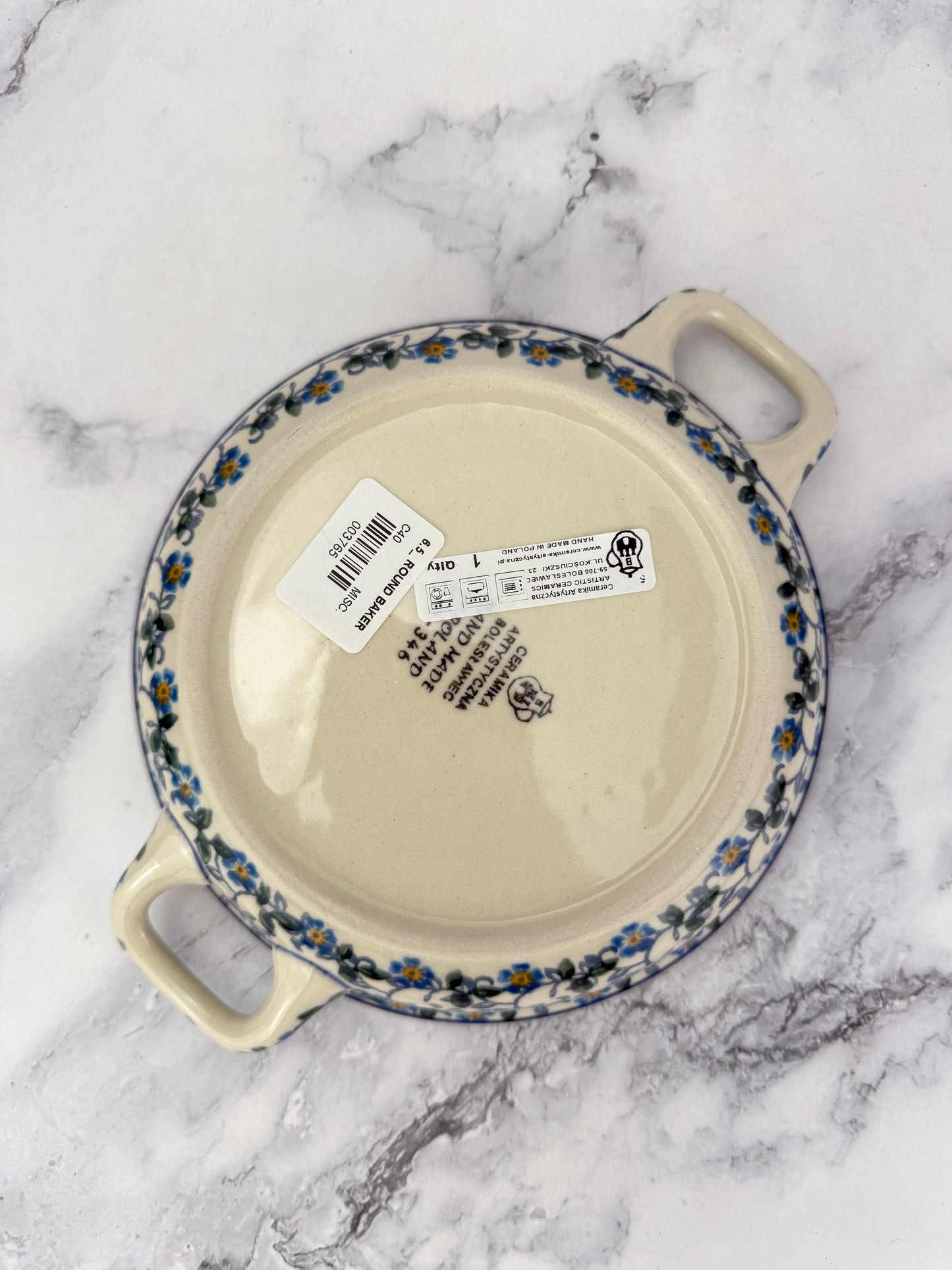 Small Round Baker with Handles - Shape C40 - Pattern 2089